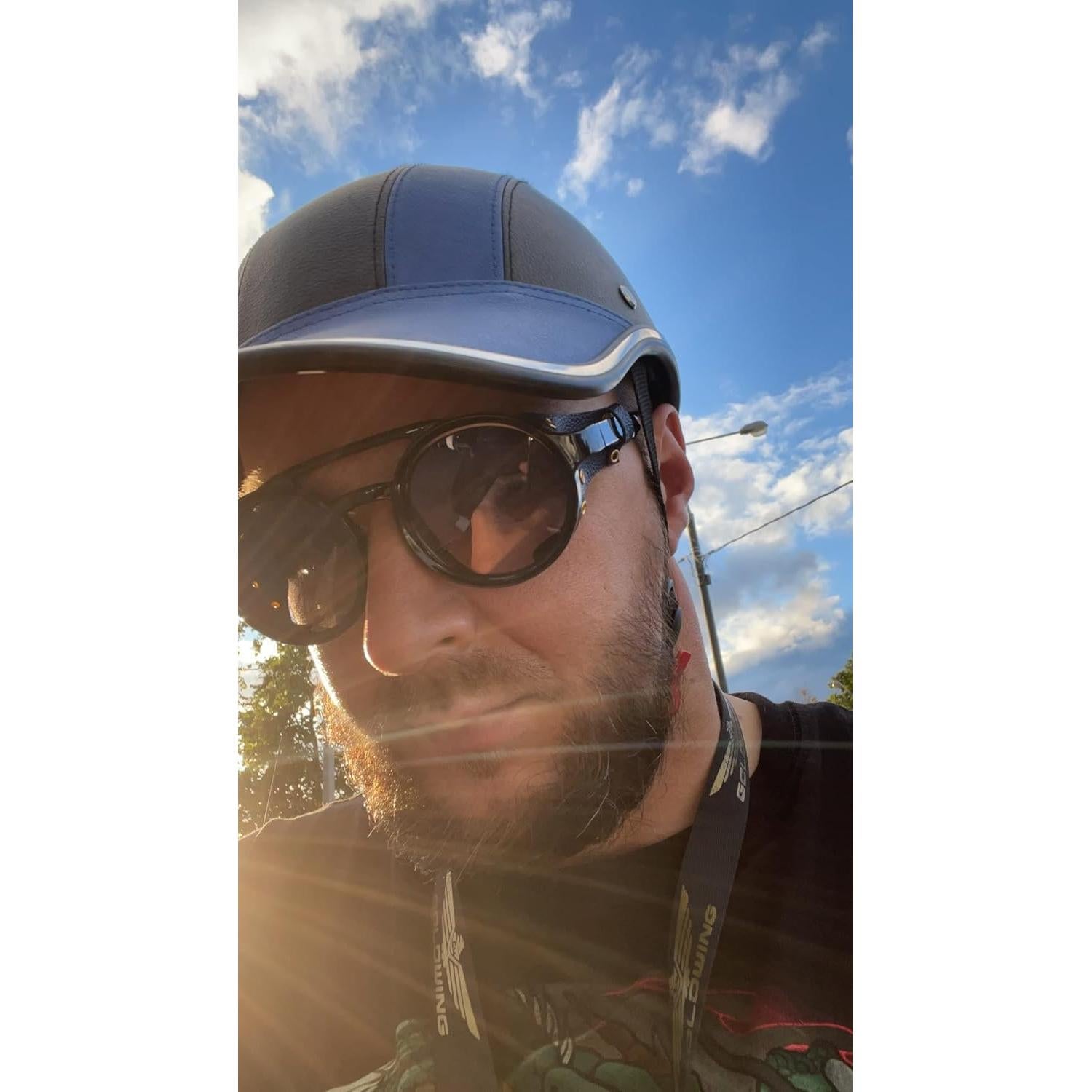 Gafas de Sol Steampunk FEISEDY Retro Azul UV400