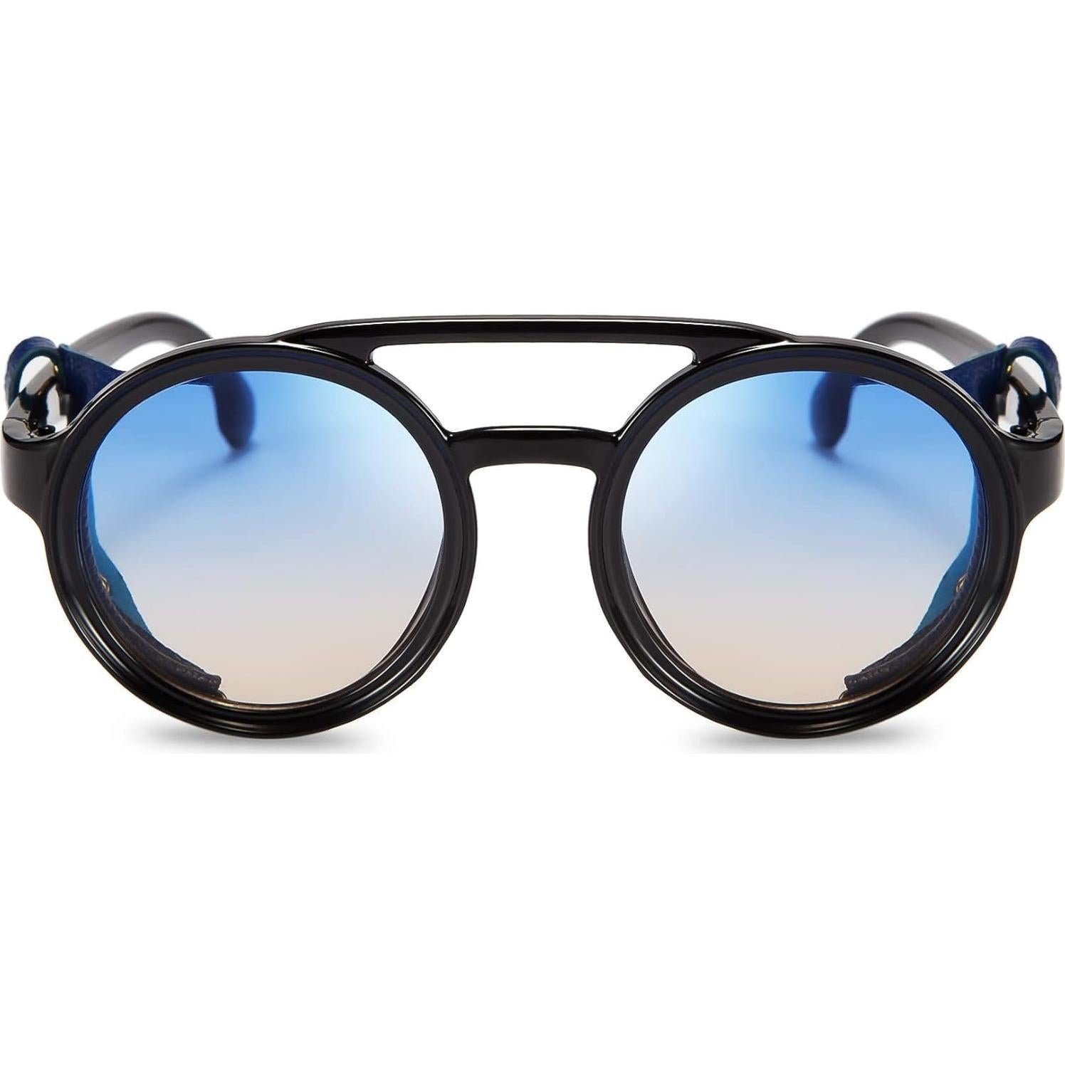 Gafas de Sol Steampunk FEISEDY Retro Azul UV400
