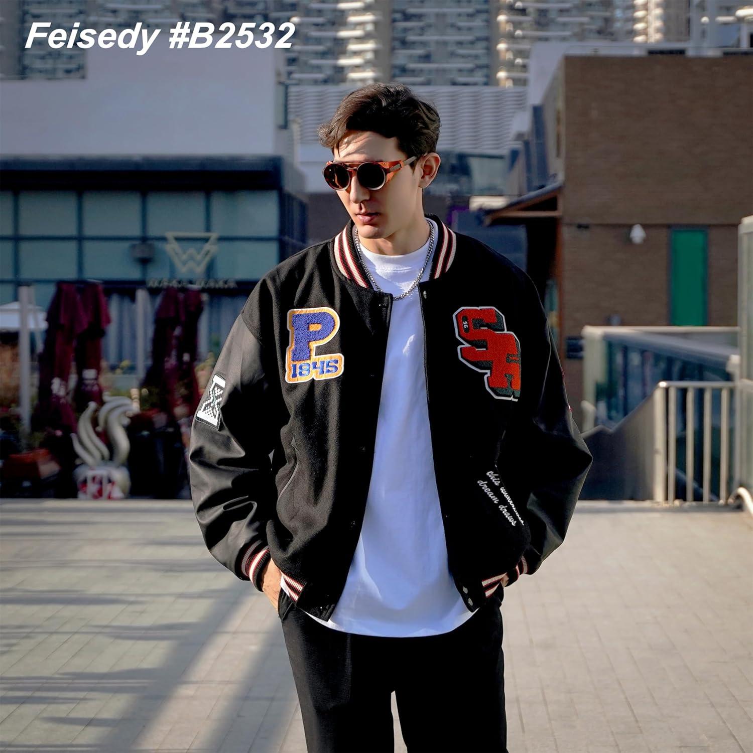 Gafas de Sol Steampunk FEISEDY Redondas UV400 Cuero