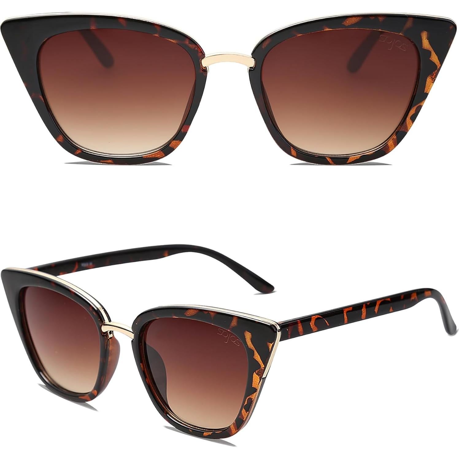 Gafas de sol SojoS SJ2052 ojo de gato UV400 marrón