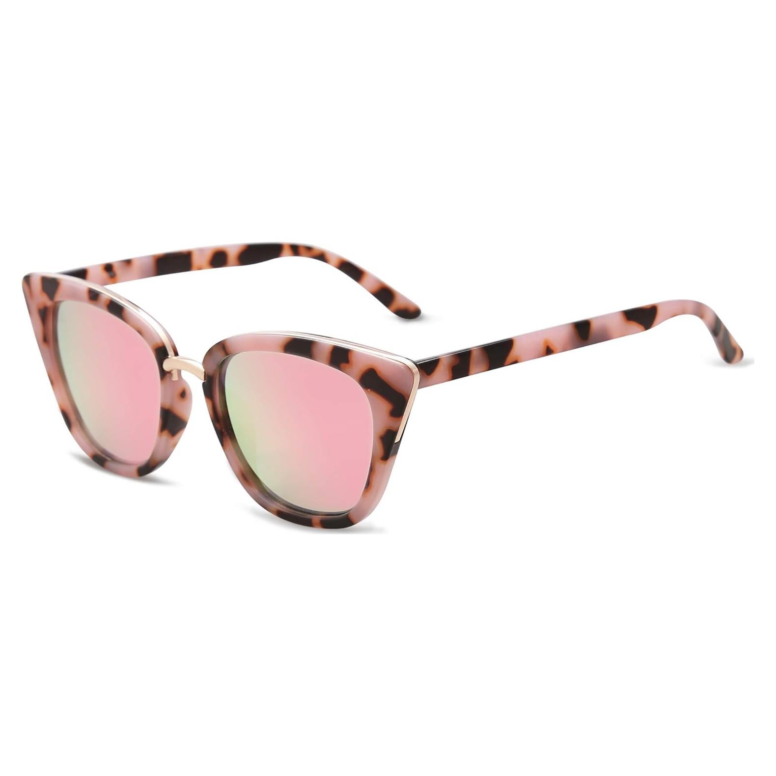 Gafas de sol SojoS SJ2052 ojo de gato UV400 tortuga rosa
