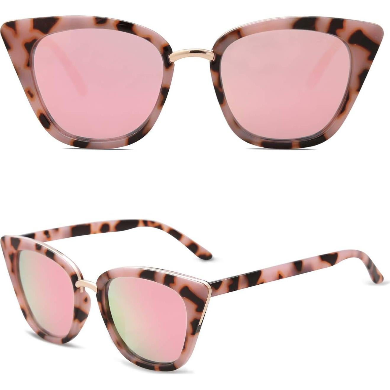 Gafas de sol SojoS SJ2052 ojo de gato UV400 tortuga rosa