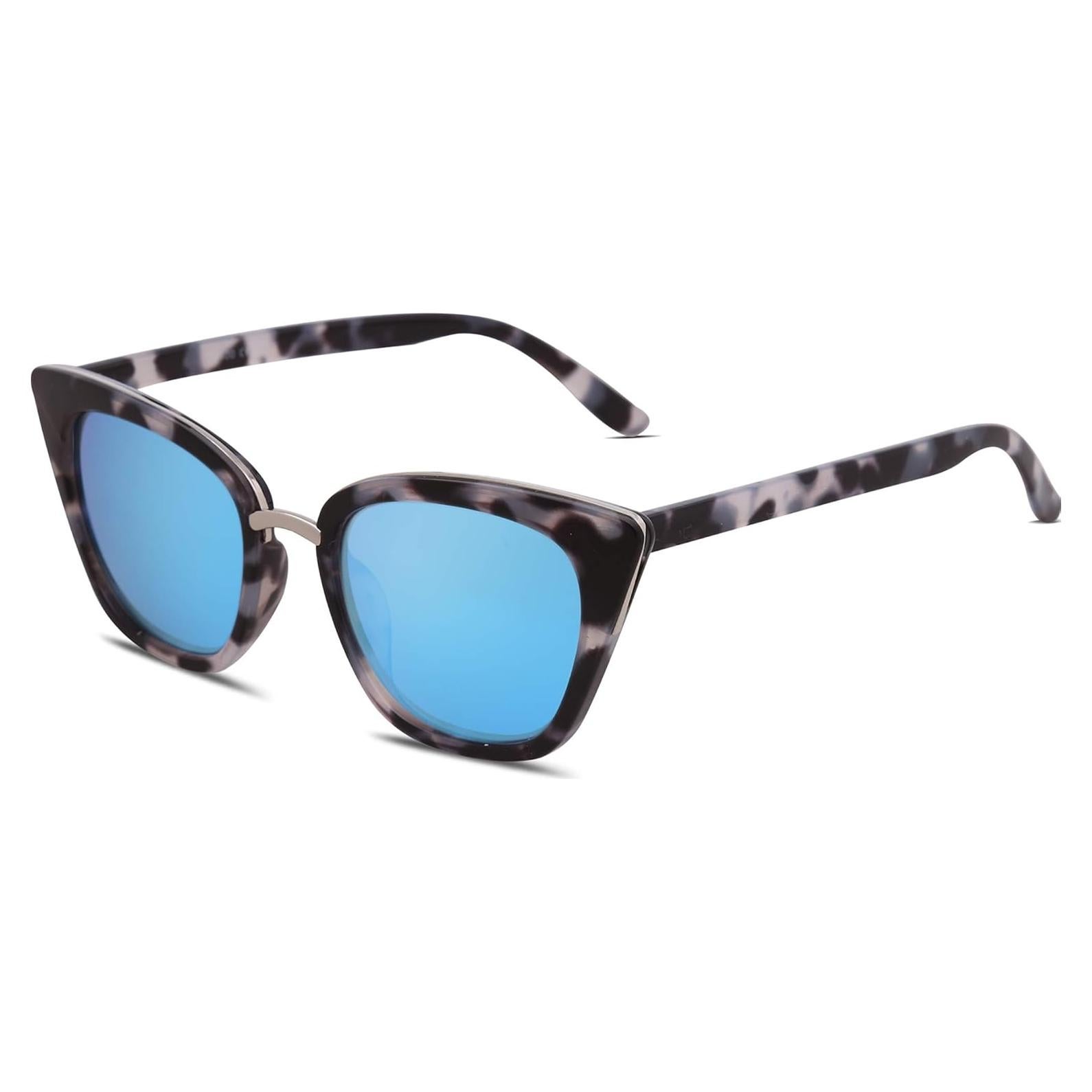 Gafas de sol SojoS SJ2052 ojo de gato UV400 tortuga azul