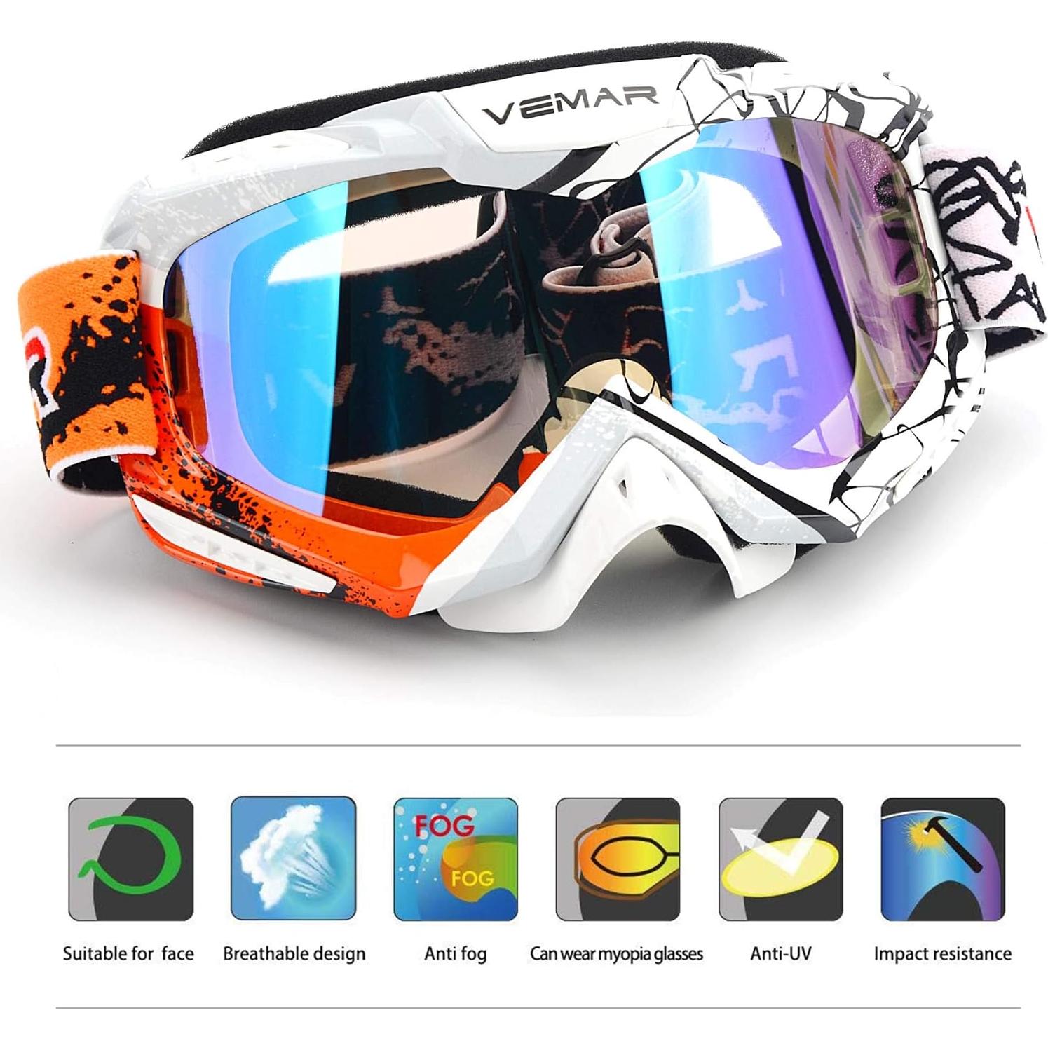 Gafas de Motocross Ubelly S218 Antivaho y Ajustables