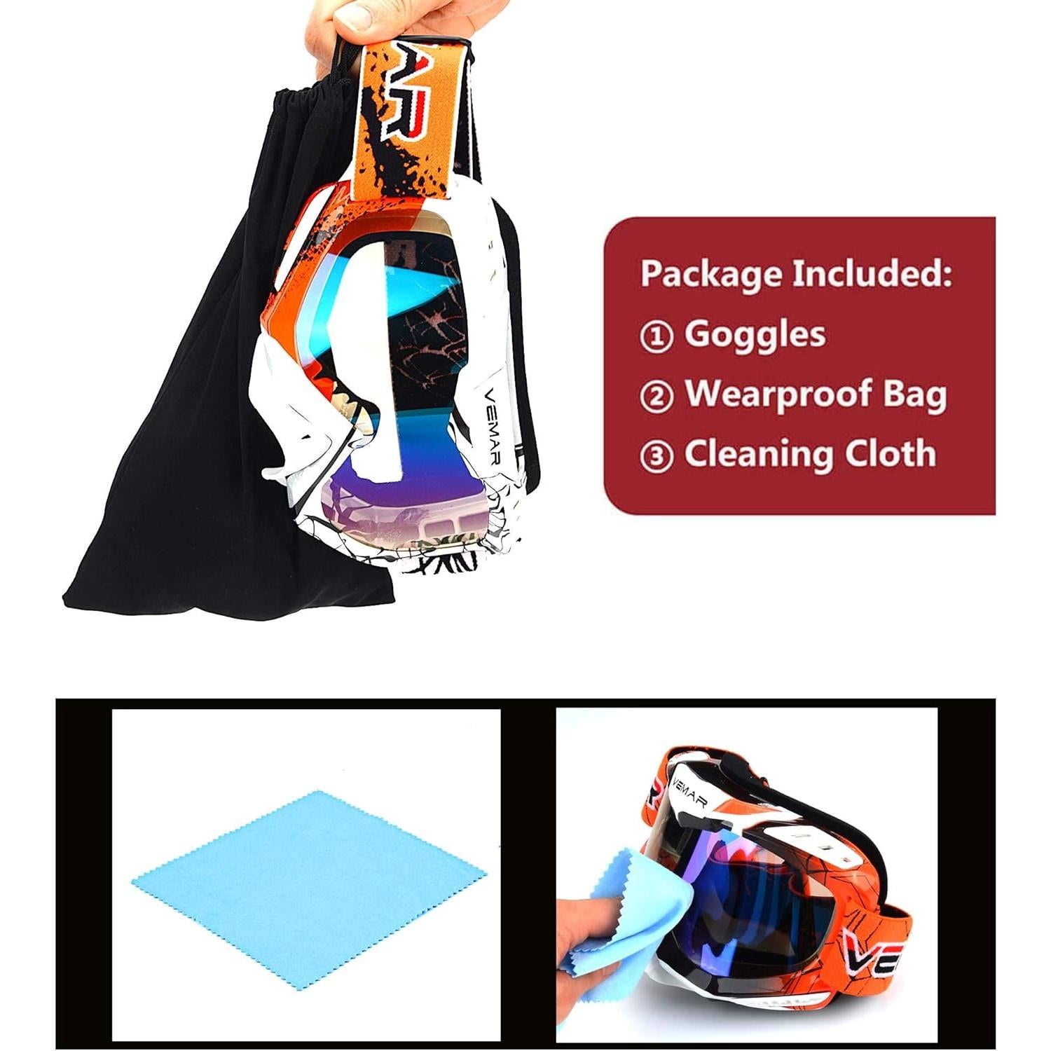 Gafas de Motocross Ubelly S218 Antivaho y Ajustables