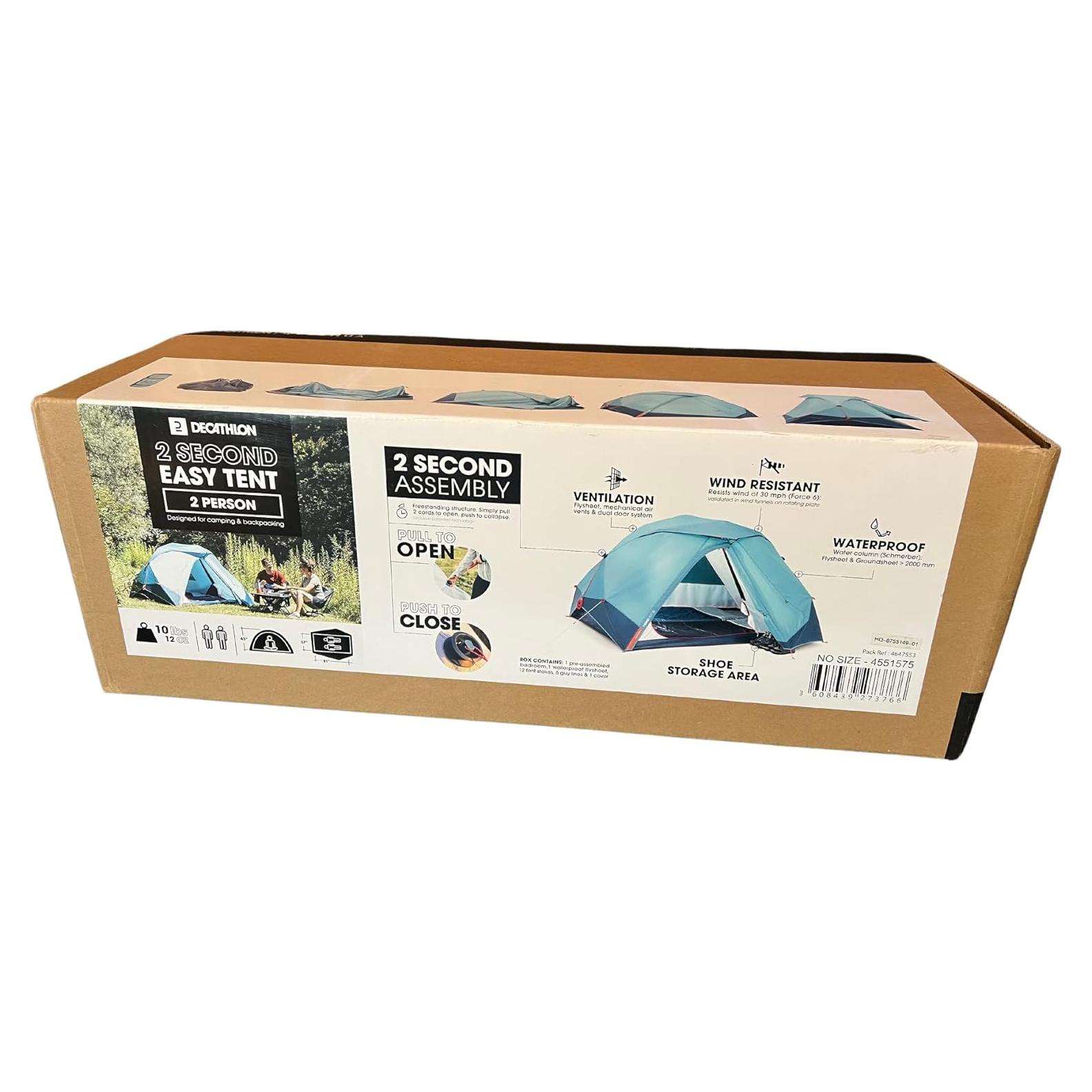 Tienda de Camping Decathlon Quechua 2 Second Easy 2 Personas Impermeable