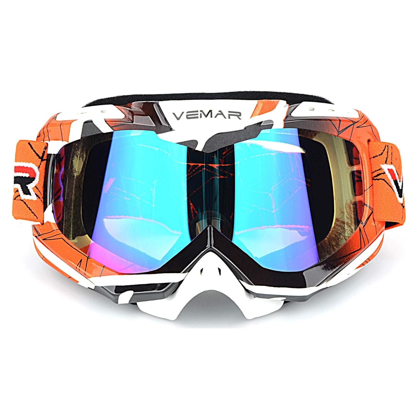 Gafas de Motocross Ubelly Naranjas Antivaho y Ajustables