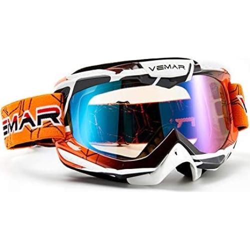 Gafas de Motocross Ubelly Naranjas Antivaho y Ajustables
