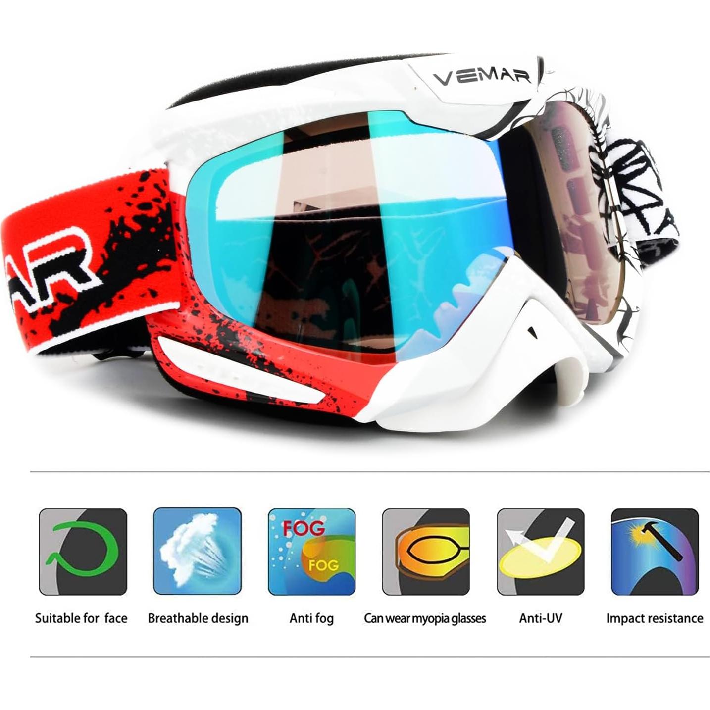 Gafas de Motocicleta Ubelly S218 UV400 a Prueba de Viento