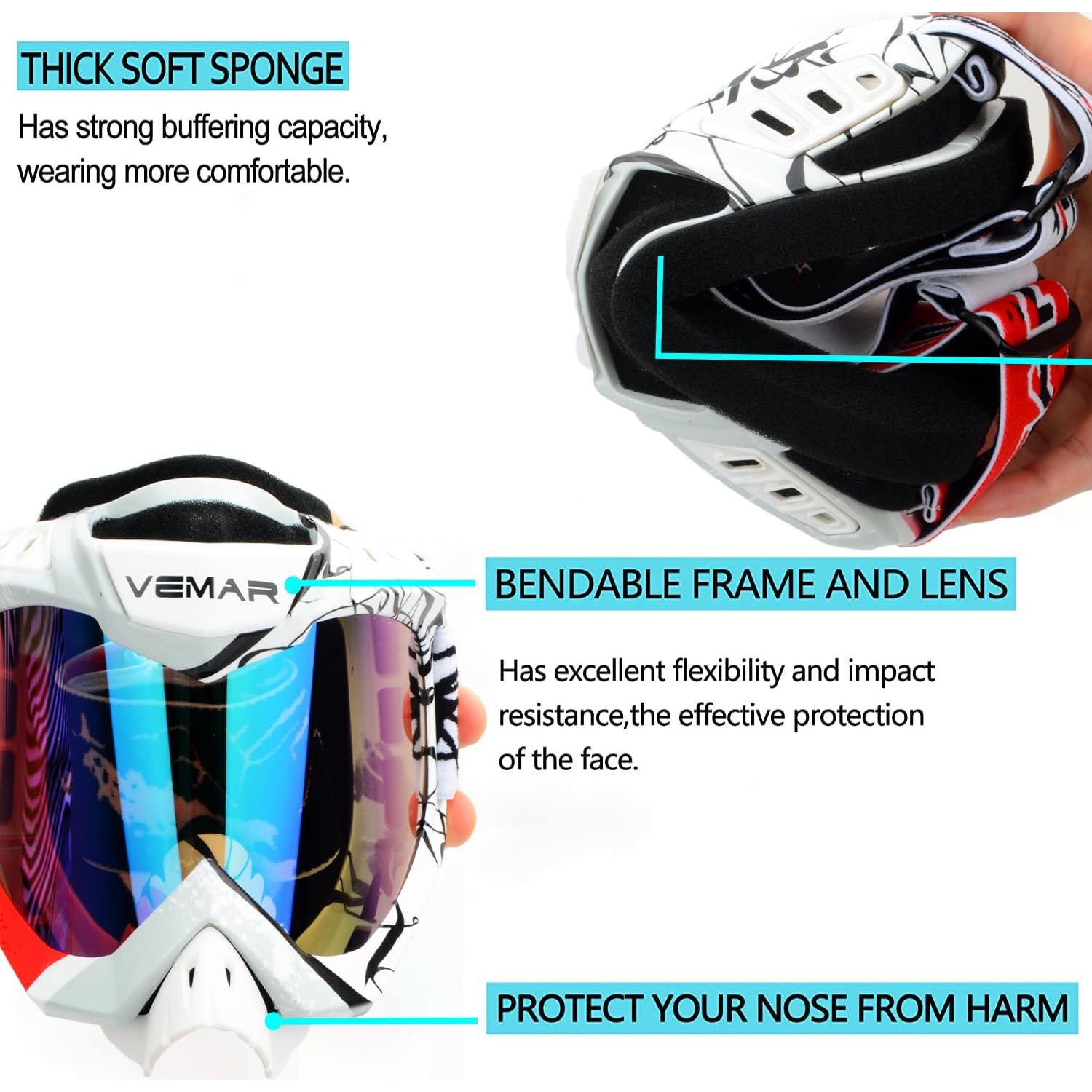 Gafas de Motocicleta Ubelly S218 UV400 a Prueba de Viento