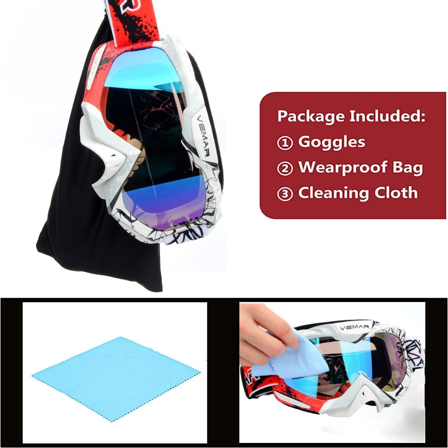 Gafas de Motocicleta Ubelly S218 UV400 a Prueba de Viento