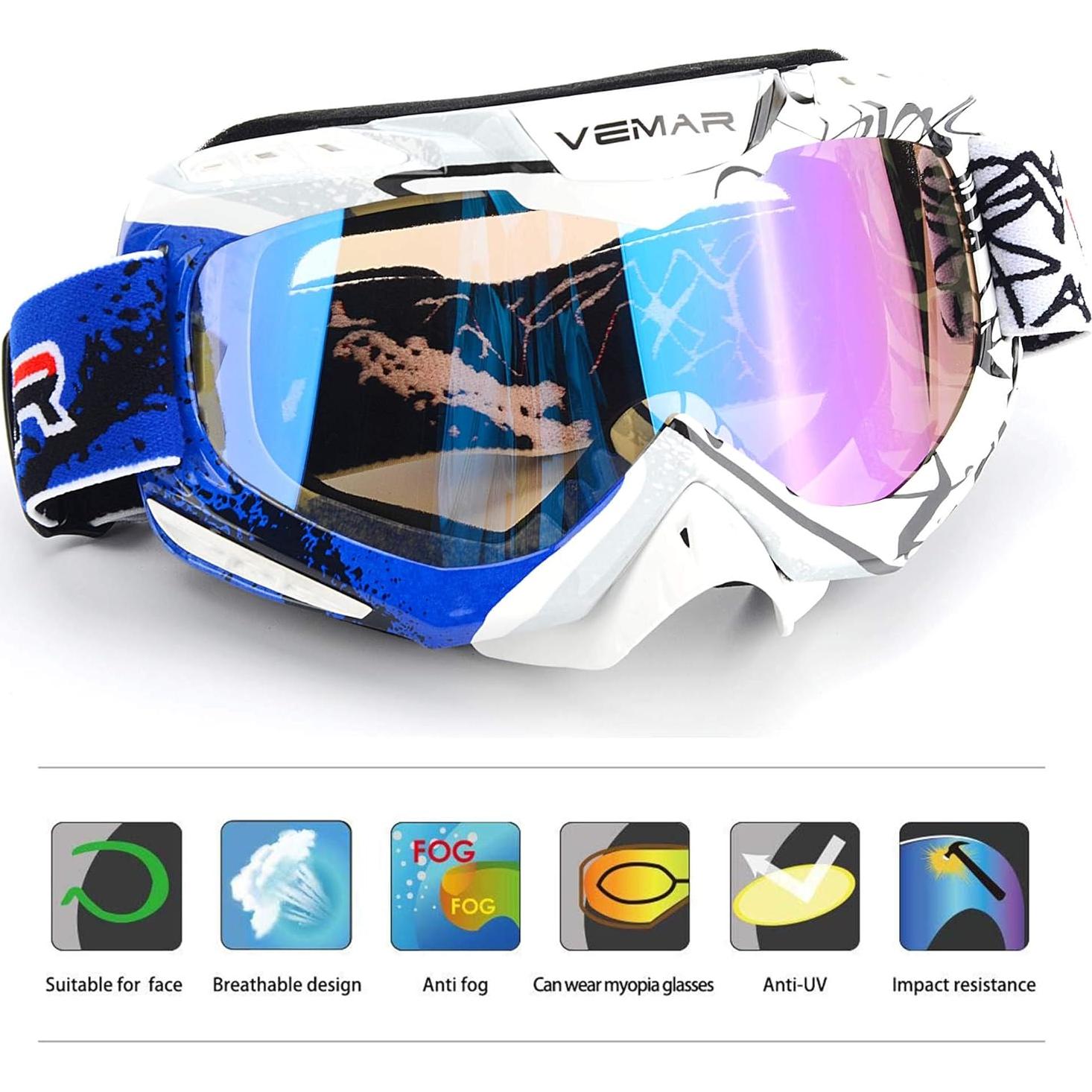 Gafas de motocross Ubelly S218 anti-vaho y ligeras