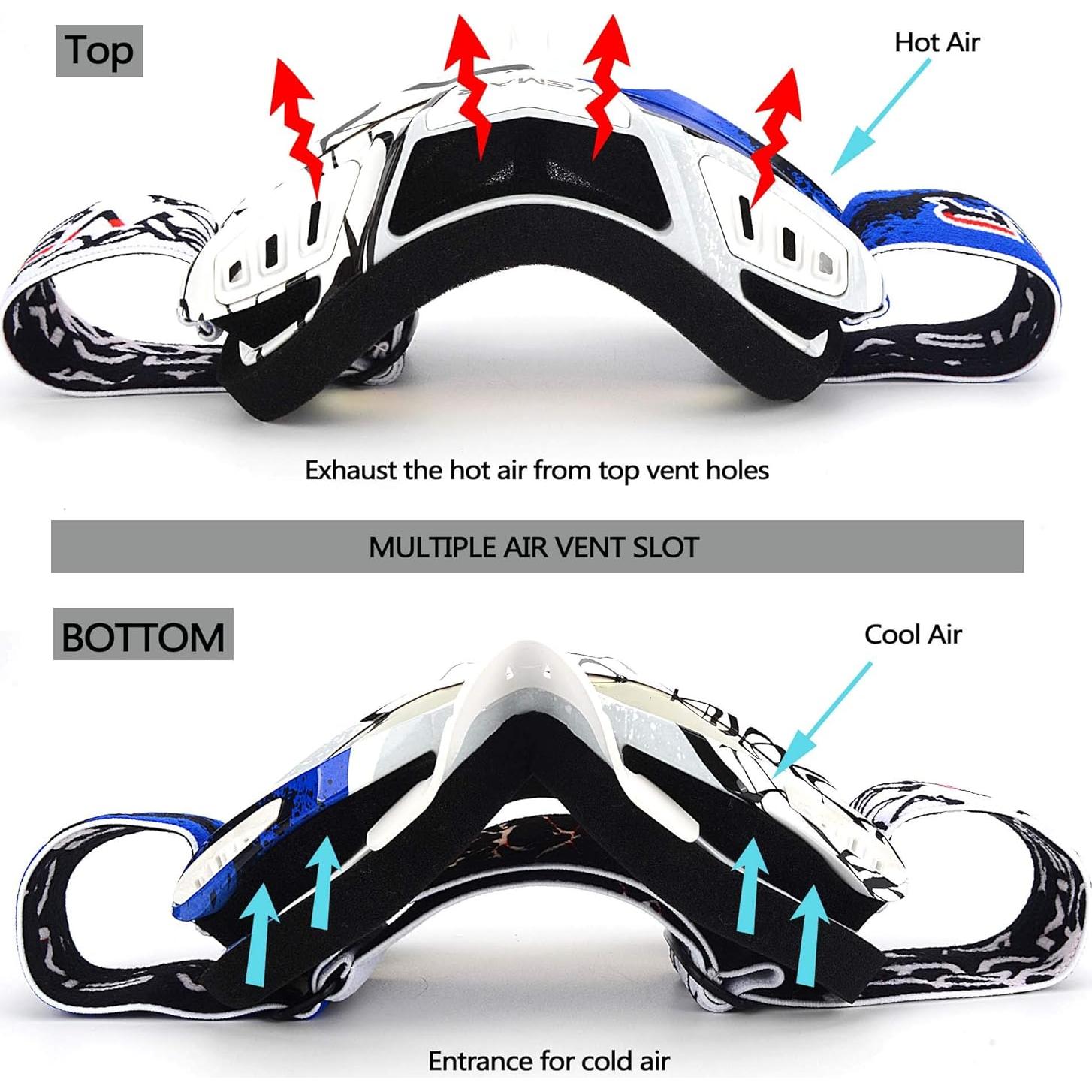 Gafas de motocross Ubelly S218 anti-vaho y ligeras