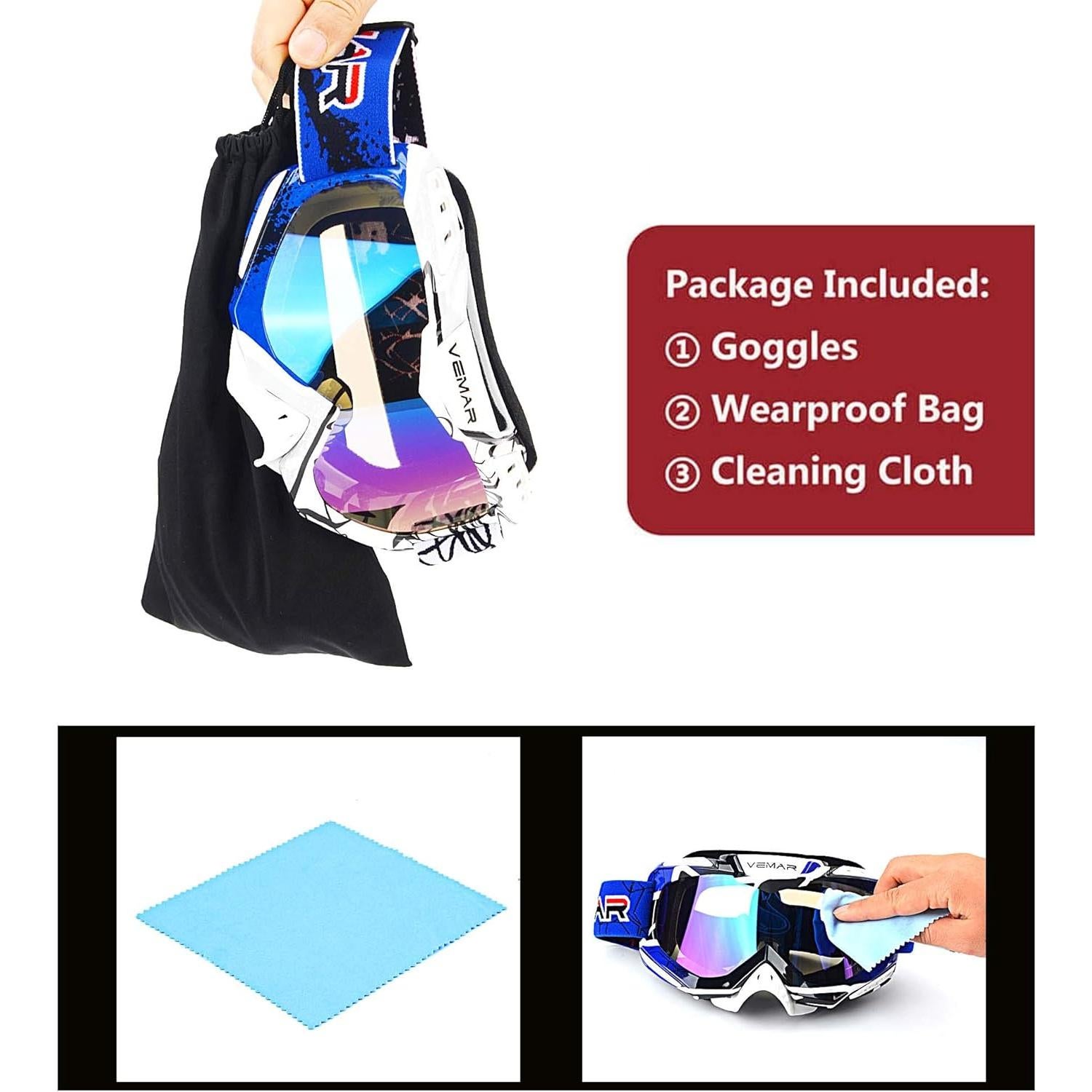 Gafas de motocross Ubelly S218 anti-vaho y ligeras