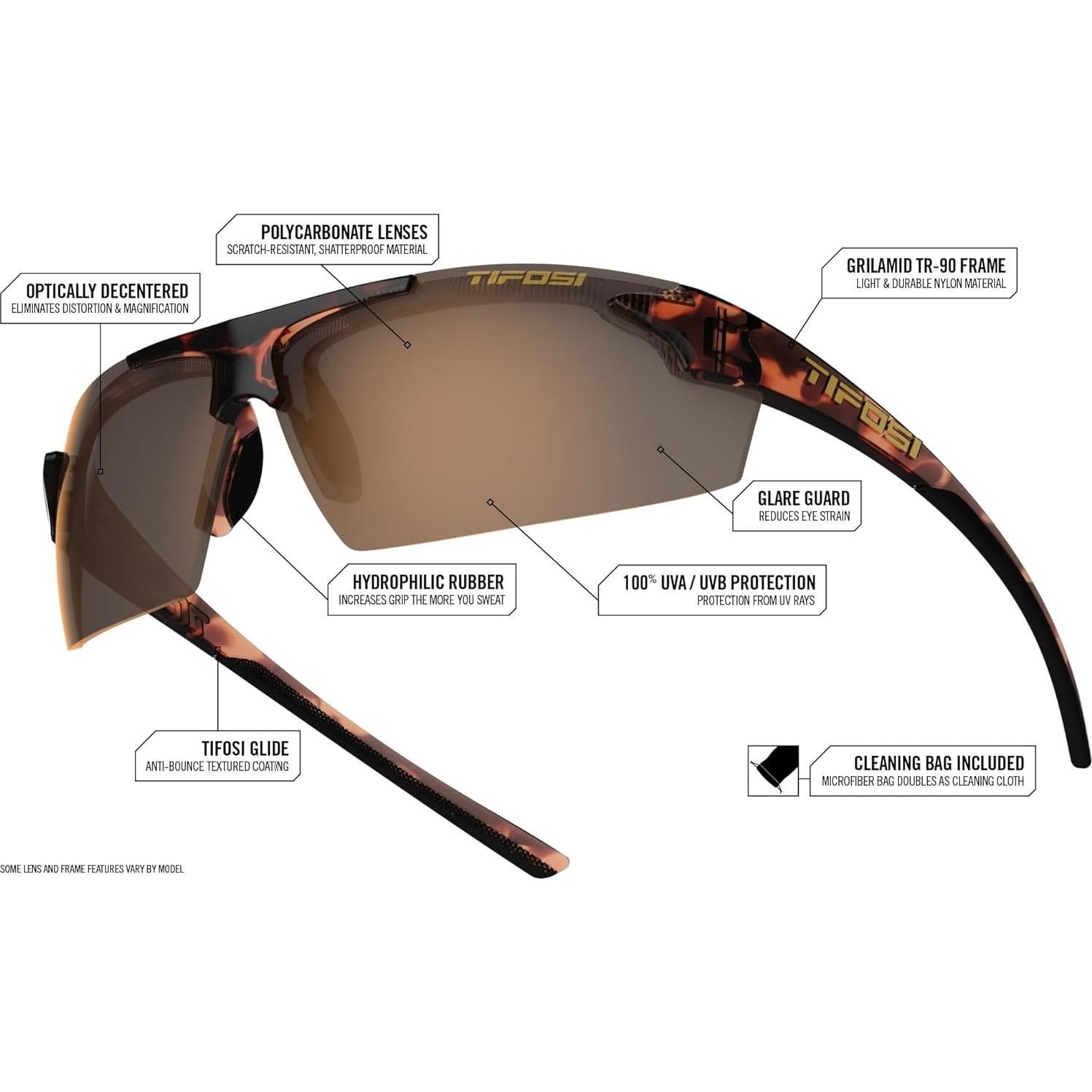 Gafas de sol Tifosi unisex marrón para deportes