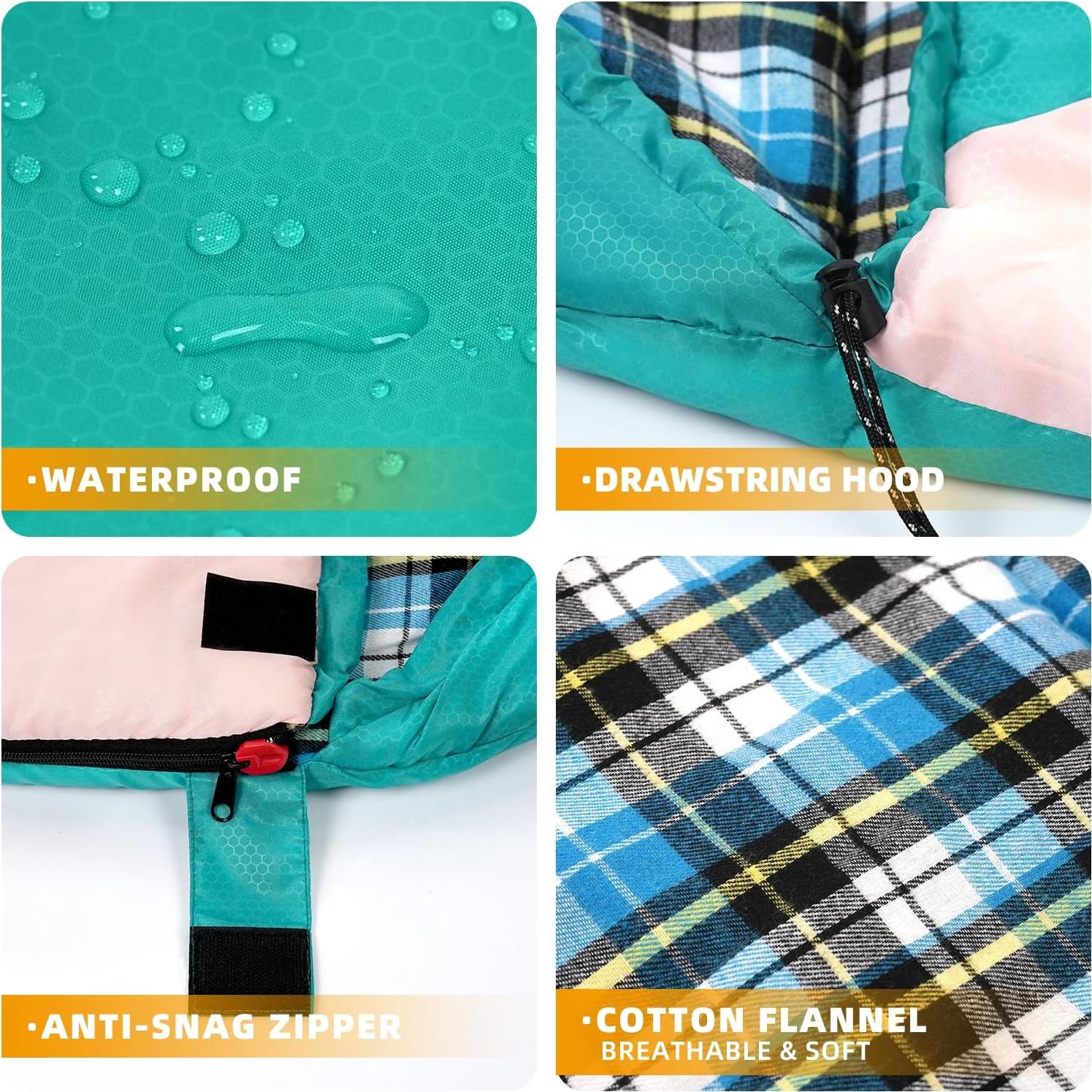 Saco de dormir Kanyak 3 estaciones 220x82.5 cm franela