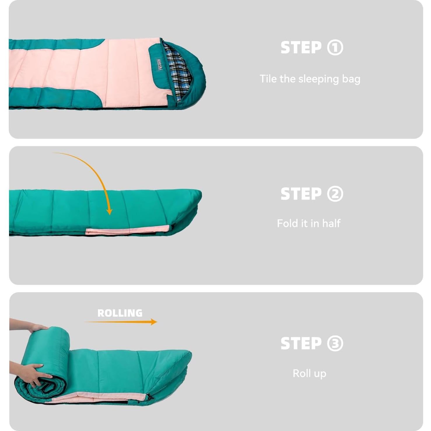 Saco de dormir Kanyak 3 estaciones 220x82.5 cm franela