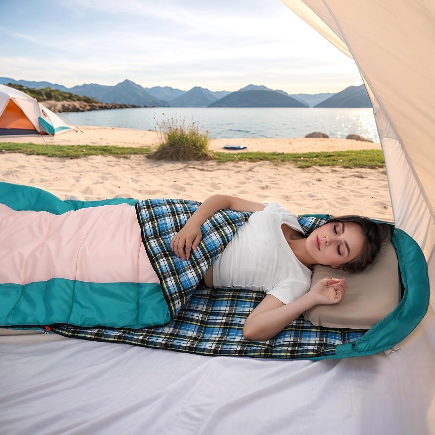 Saco de dormir Kanyak 3 estaciones 220x82.5 cm franela