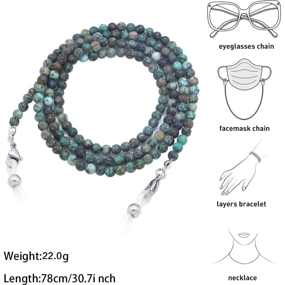 Cadena de Gafas KAI Top Turquesa Africana Moda Ajustable