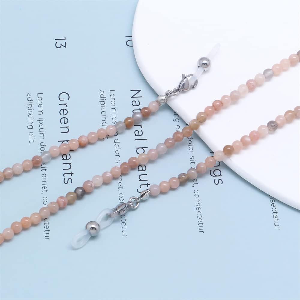 Cadena de Gafas KAI Top Cuentas de Piedra Natural 73 cm