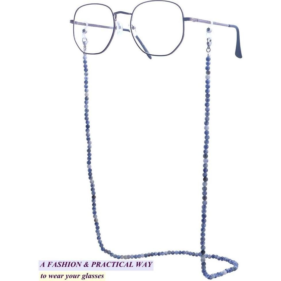 Cadena de Gafas KAI Top Cuentas de Piedra Natural Azul
