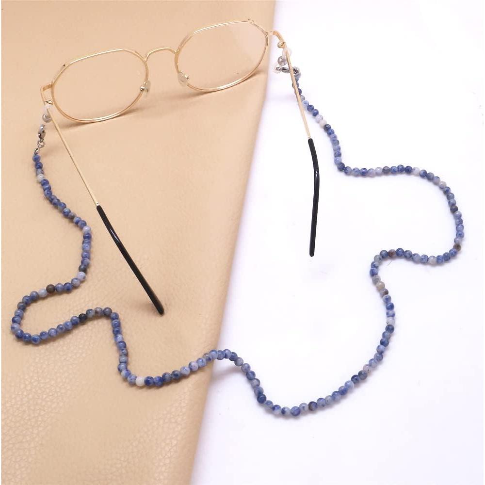 Cadena de Gafas KAI Top Cuentas de Piedra Natural Azul