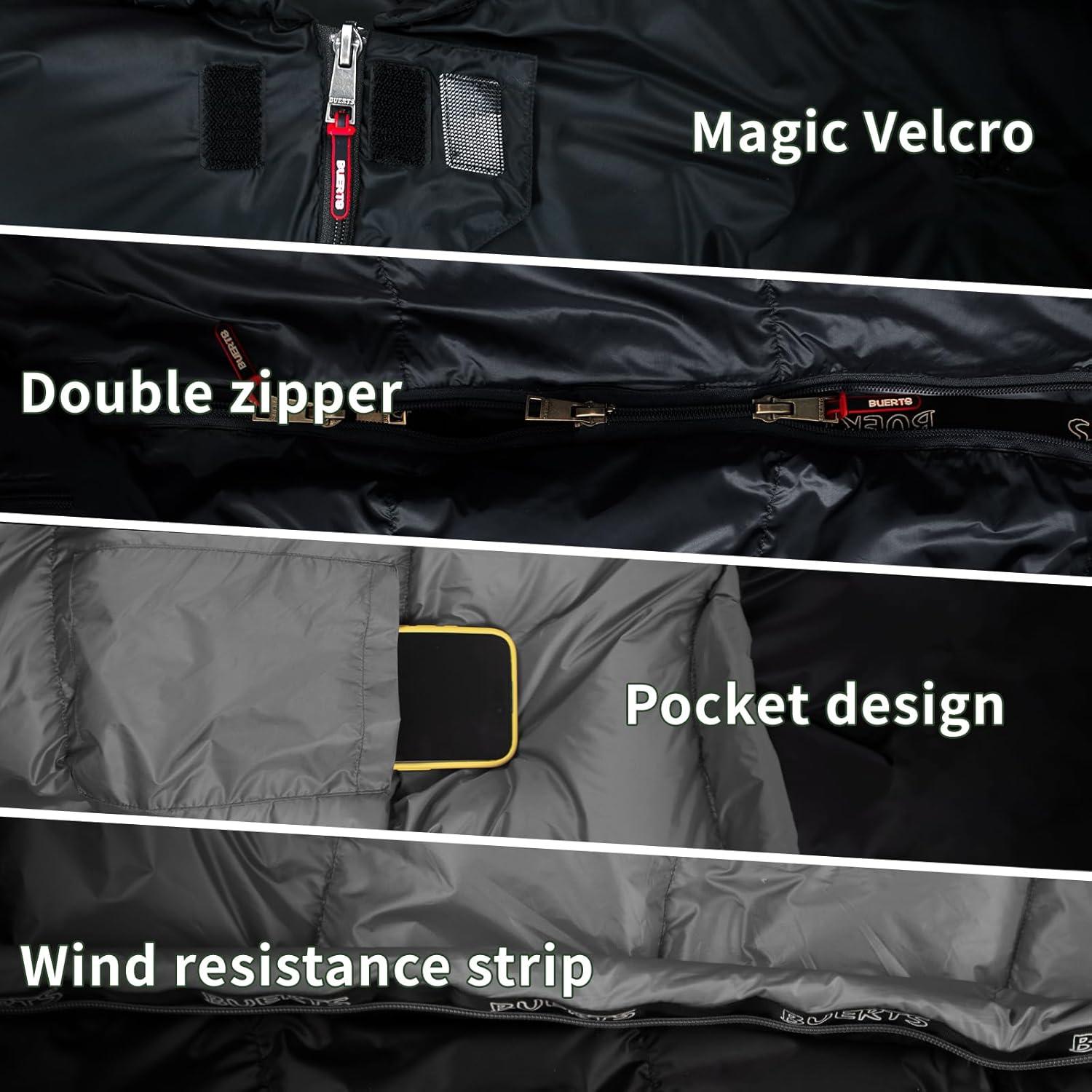 Saco de Dormir Ultraligero BUERTS BSE-B 1.72 kg 0°C Negro