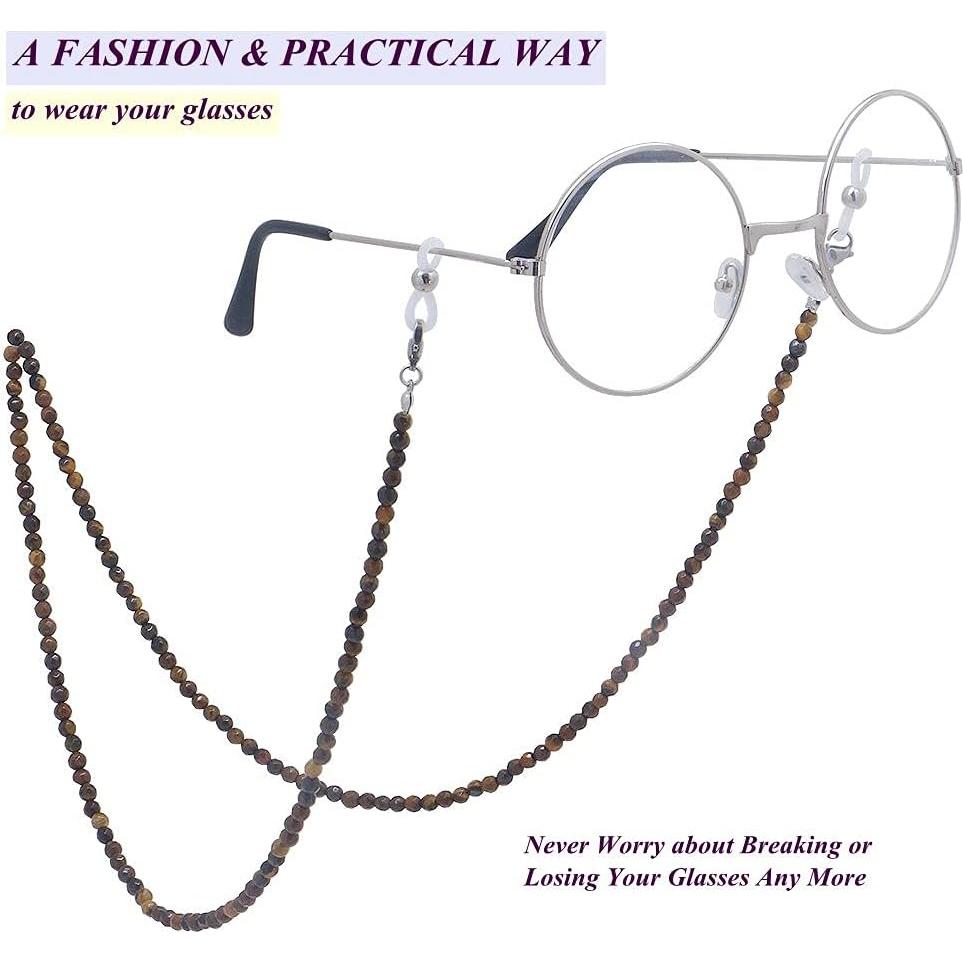 Cadena de Gafas KAI Top Ojo de Tigre Moda 73 cm