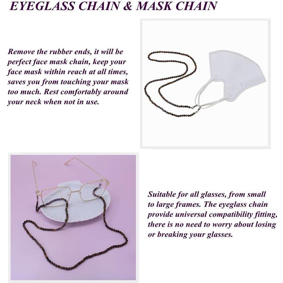 Cadena de Gafas KAI Top Ojo de Tigre Moda 73 cm