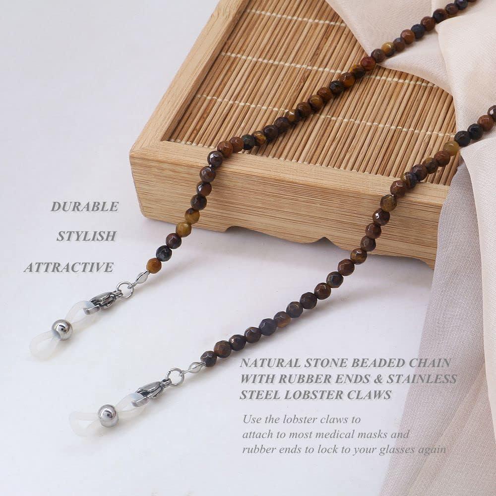 Cadena de Gafas KAI Top Ojo de Tigre Moda 73 cm