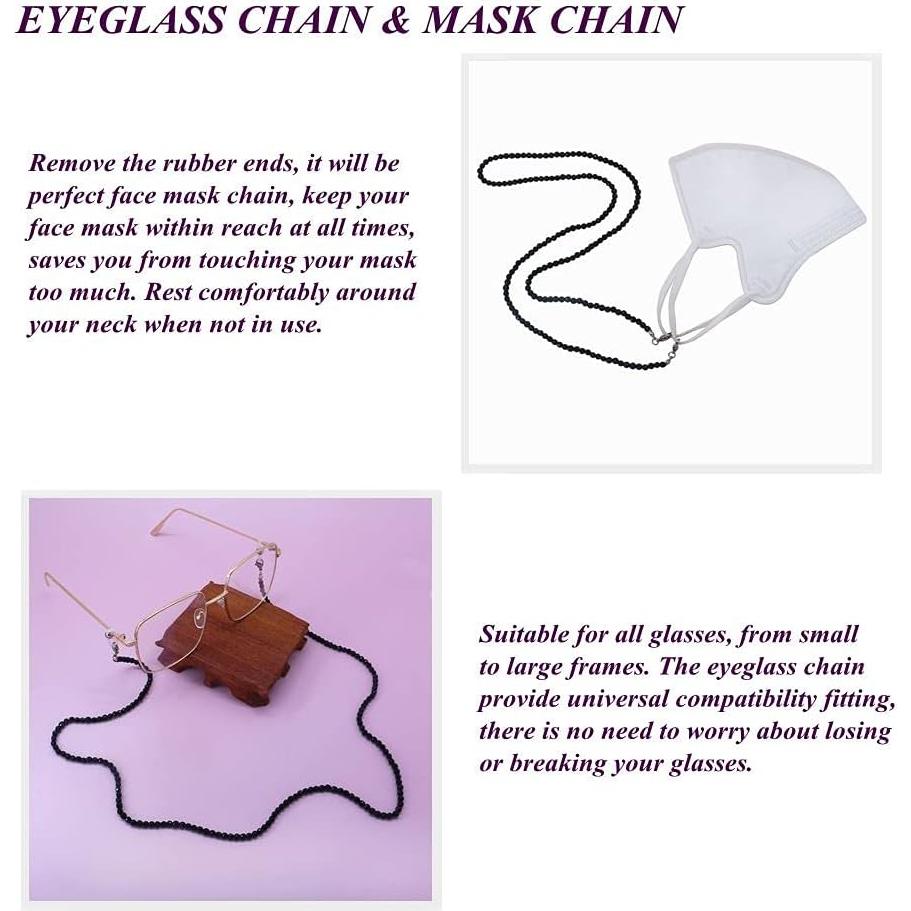 Cadena de Gafas KAI Top de Piedra Natural 73 cm para Mujeres