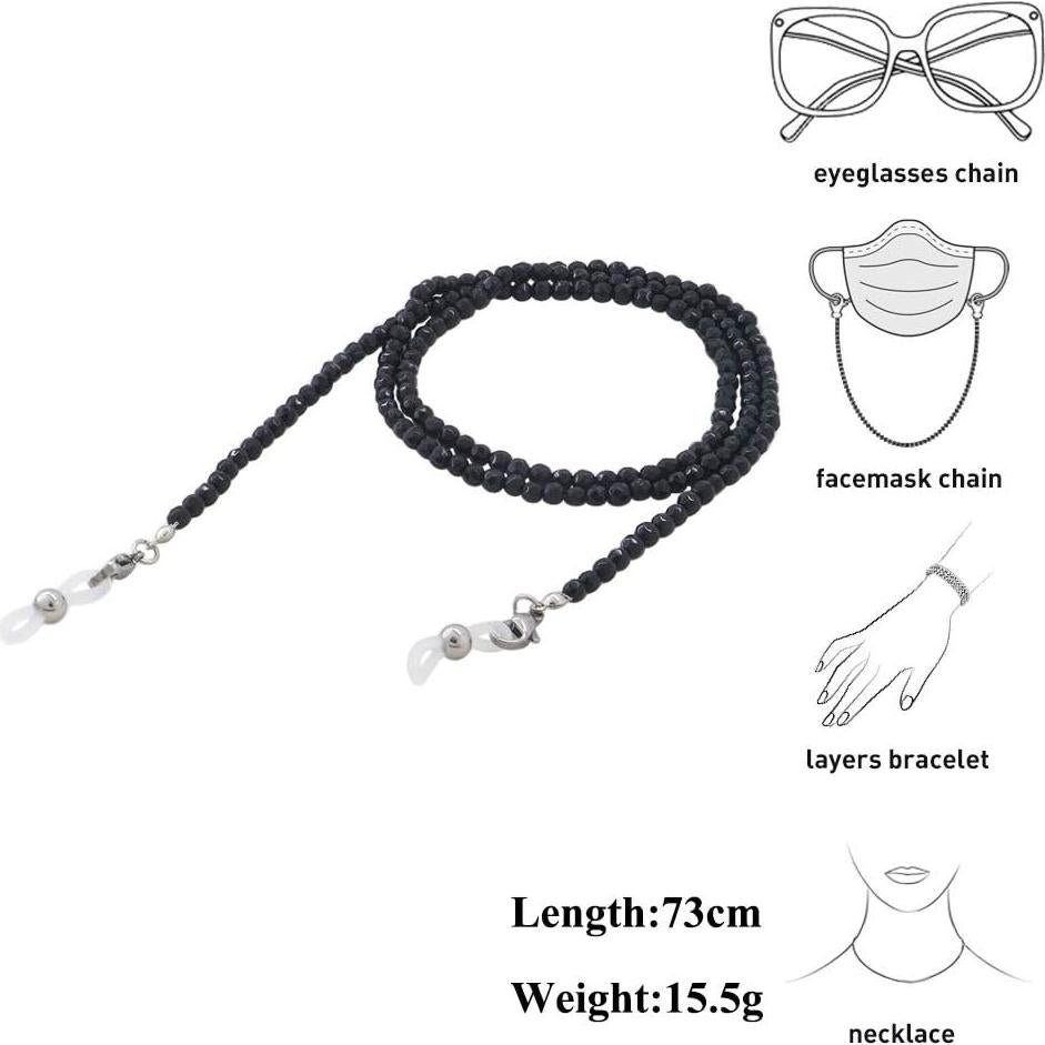 Cadena de Gafas KAI Top de Piedra Natural 73 cm para Mujeres