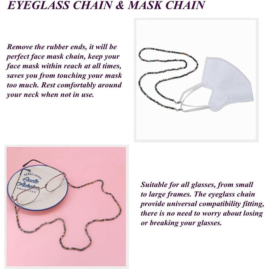 Cadena de Gafas KAI Top 73 cm Cuentas de Piedra Natural