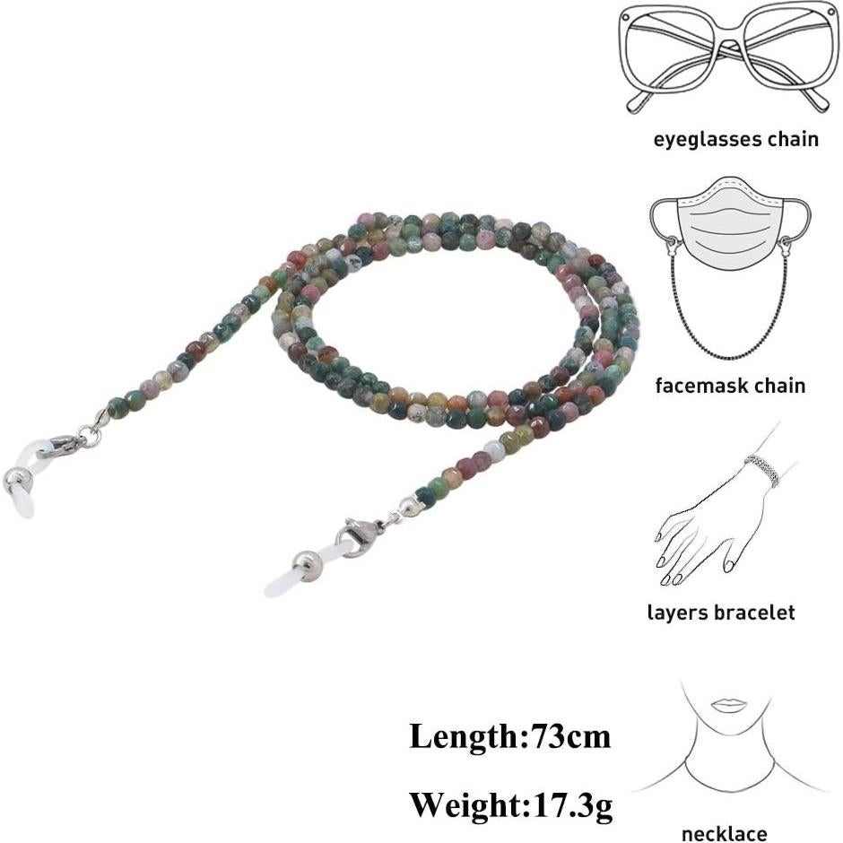 Cadena de Gafas KAI Top 73 cm Cuentas de Piedra Natural