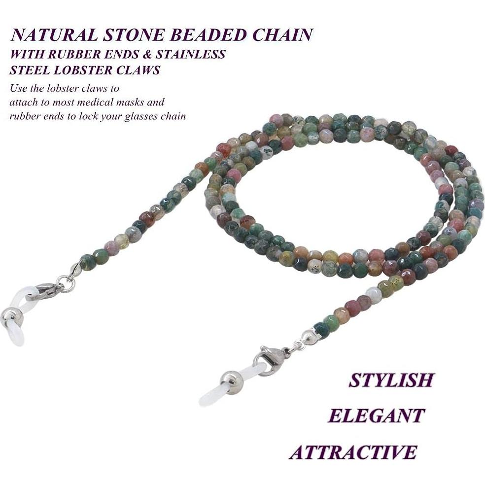 Cadena de Gafas KAI Top 73 cm Cuentas de Piedra Natural