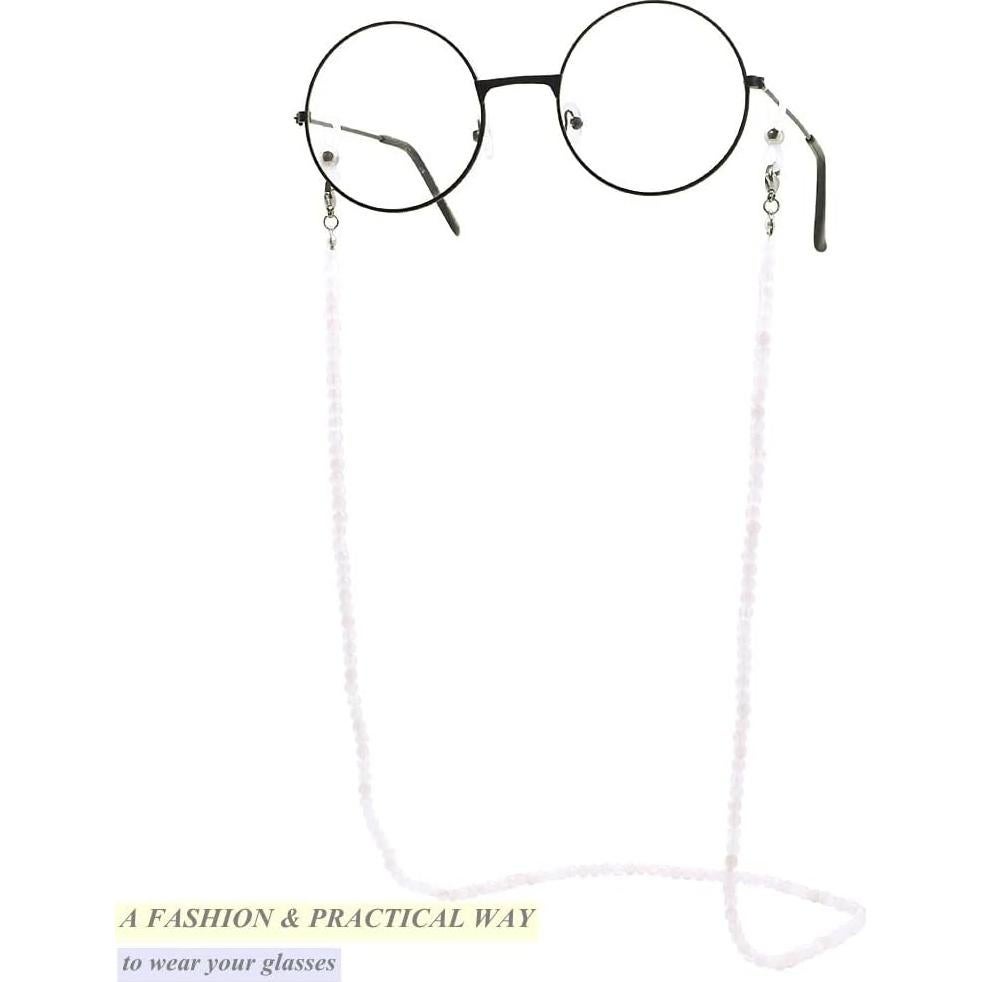 Cadena de Gafas KAI Top Cuarzo Rosa Mate 73 cm Moda