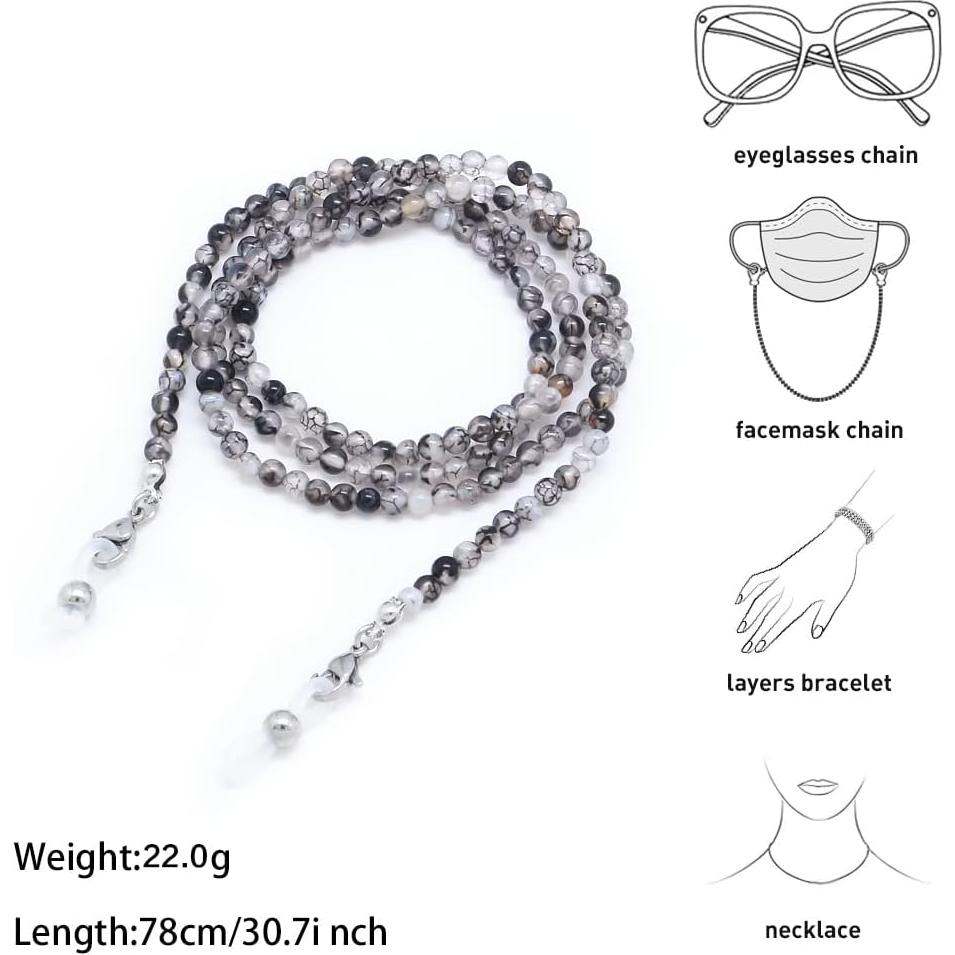 Cadena de Gafas KAI Top de Piedra Natural 73 cm