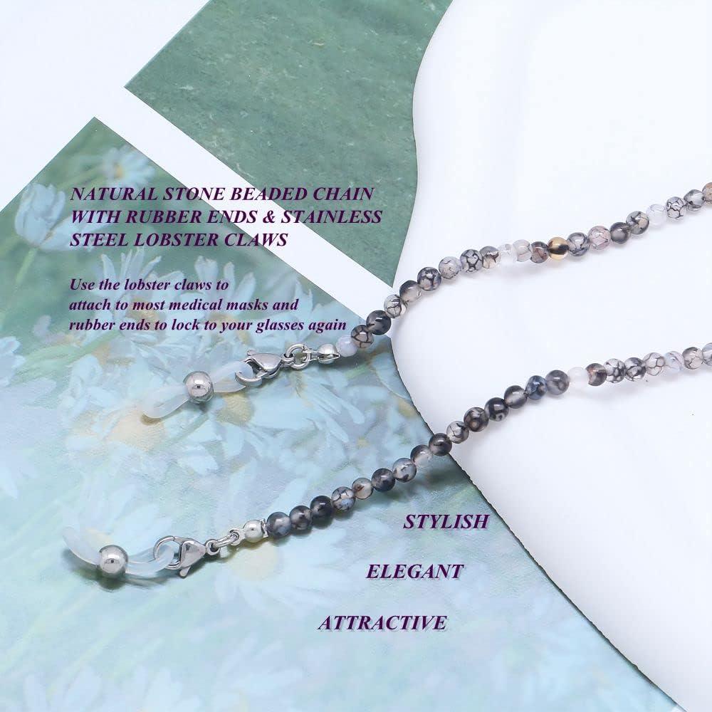 Cadena de Gafas KAI Top de Piedra Natural 73 cm