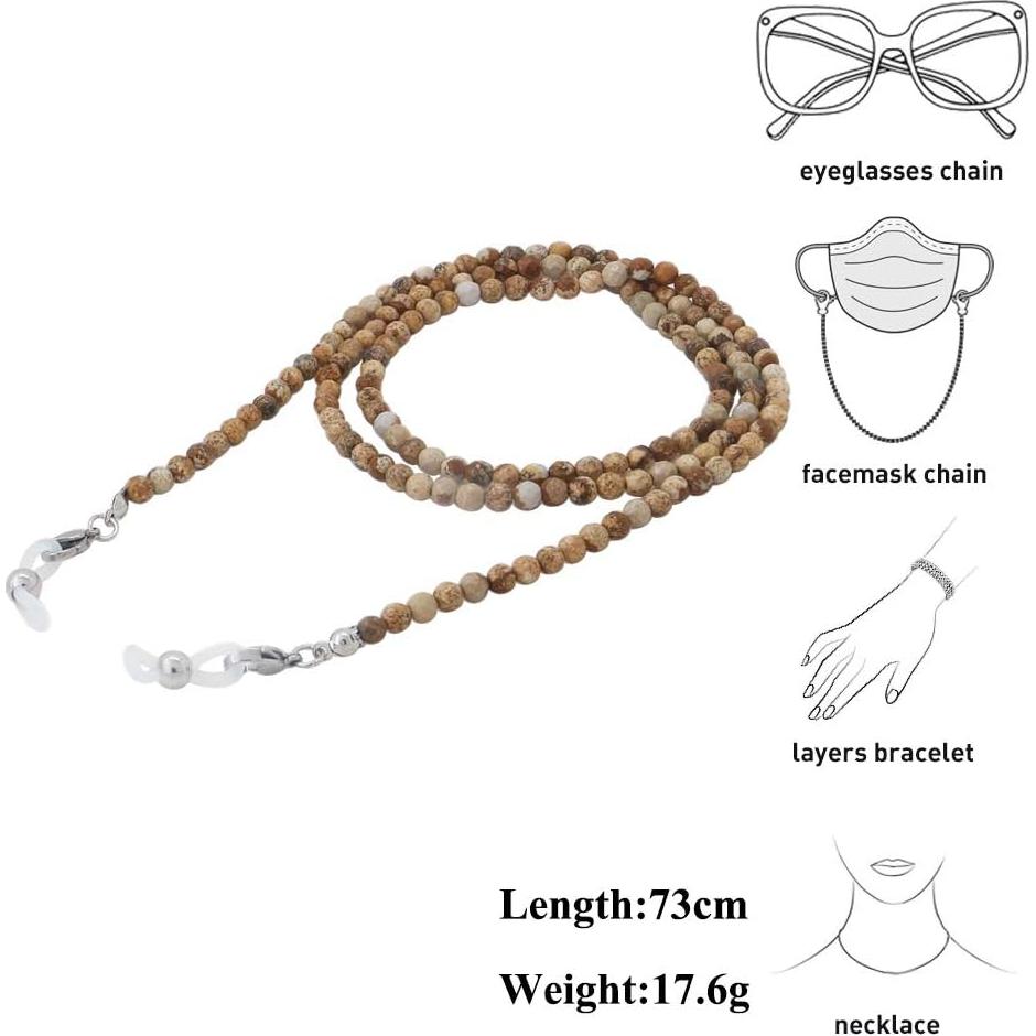 Cadena de Gafas KAI Top de Piedra Natural para Mujeres