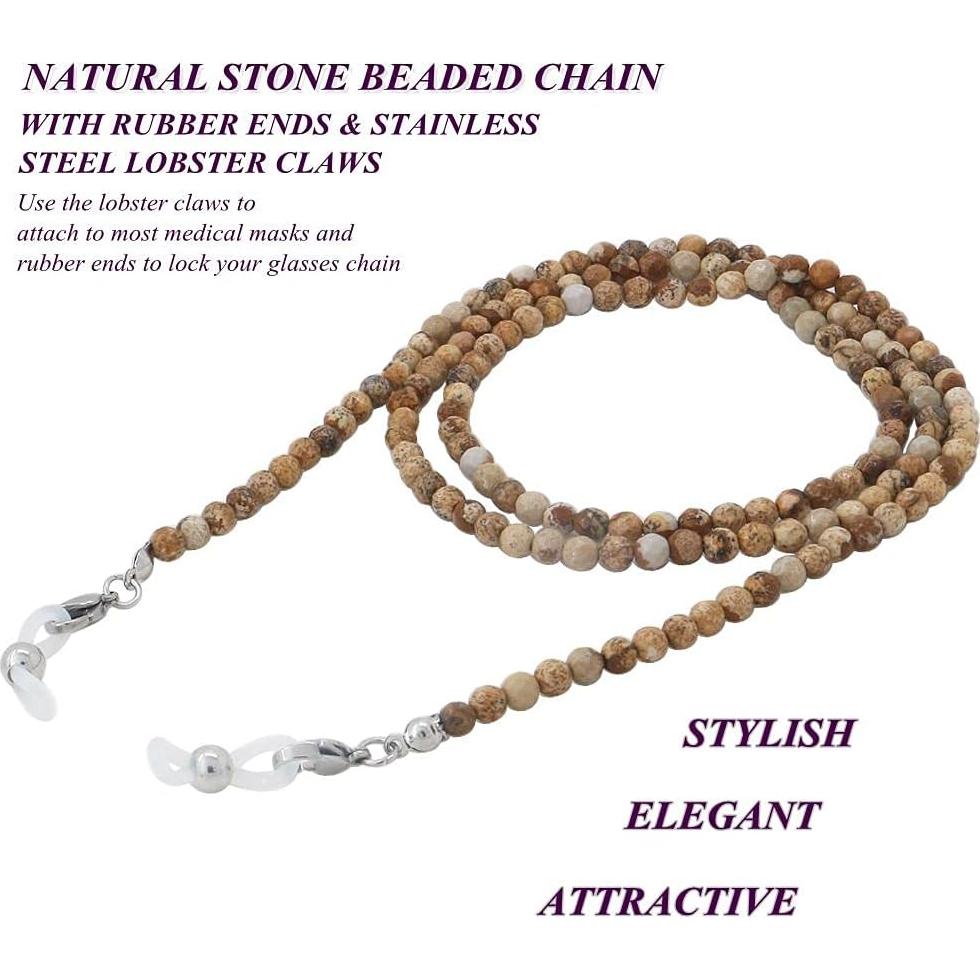 Cadena de Gafas KAI Top de Piedra Natural para Mujeres