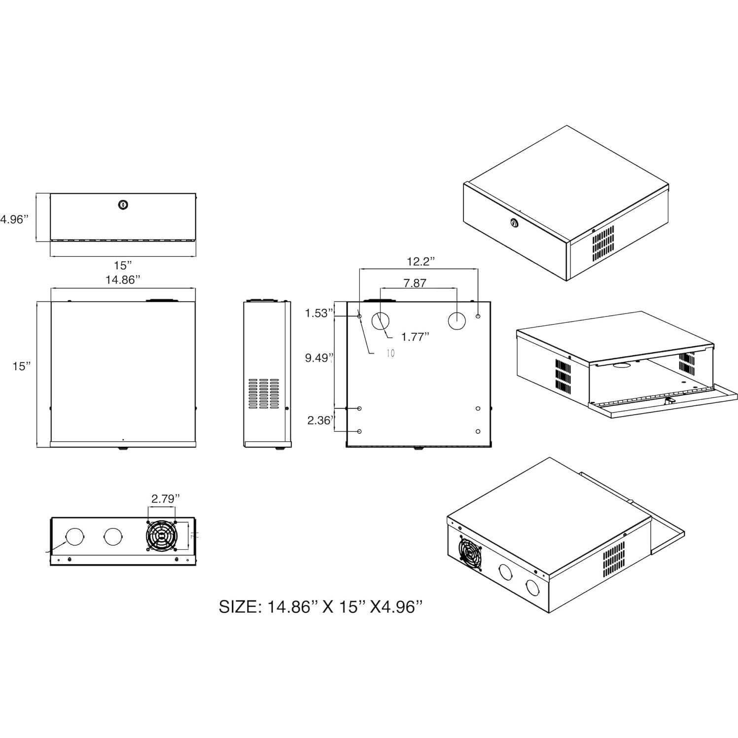 Caja de Seguridad Kenuco de Acero 16 Gauge con Ventilador