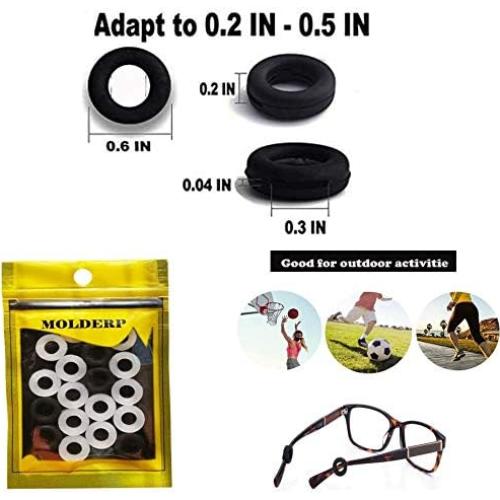 Funda Antideslizante para Gafas MOLDERP - 12 Pares Silicona