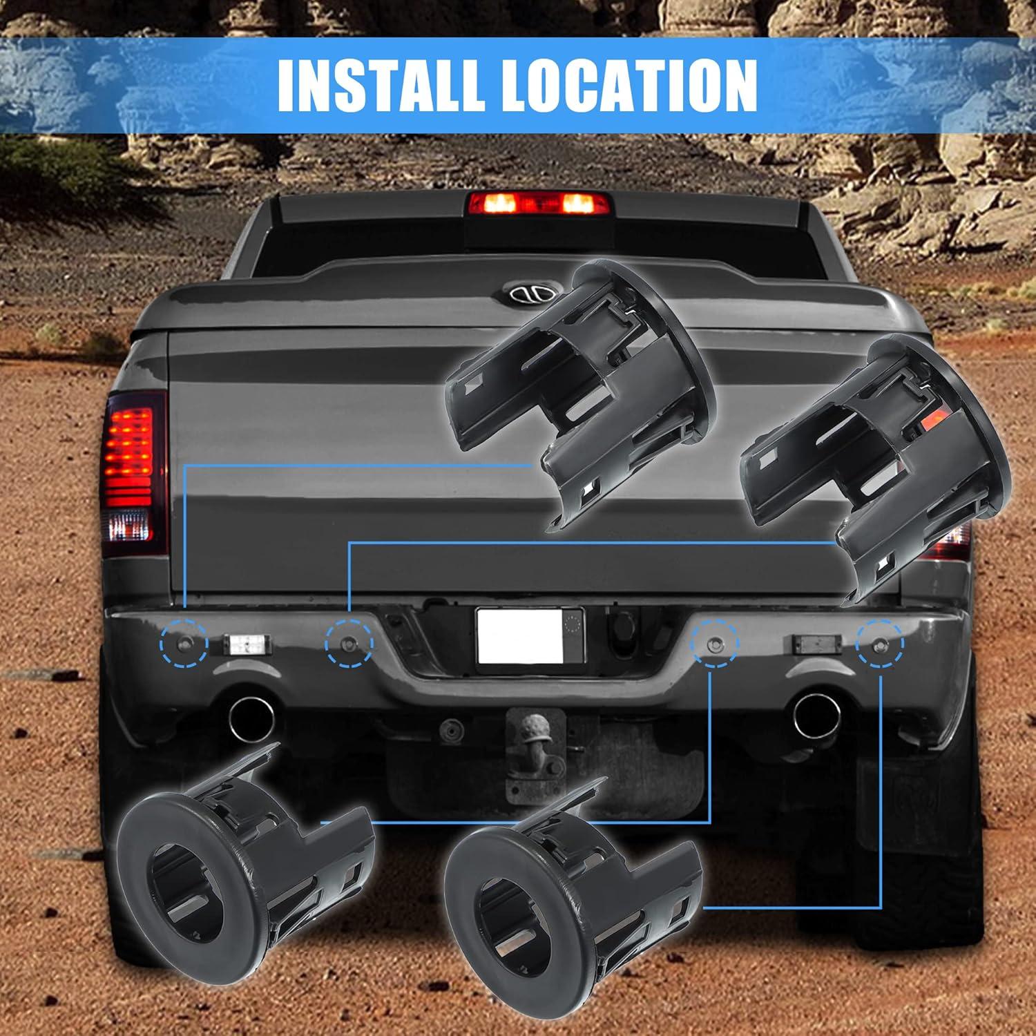Carcasa Sensor Estacionamiento X AUTOHAUX 4 Piezas Dodge Ram
