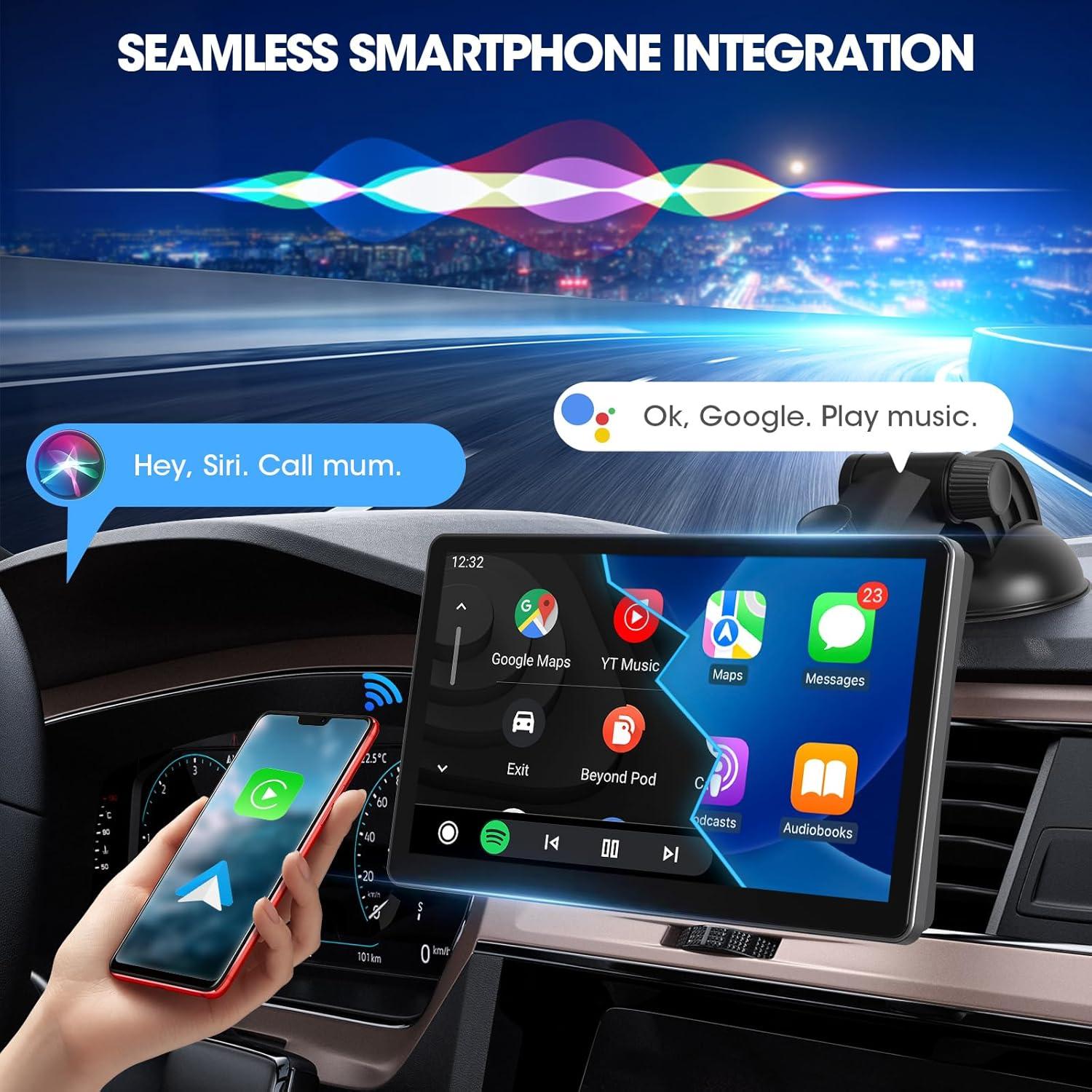 Estéreo de Coche Stiflix Wireless CarPlay 9" Pantalla IPS