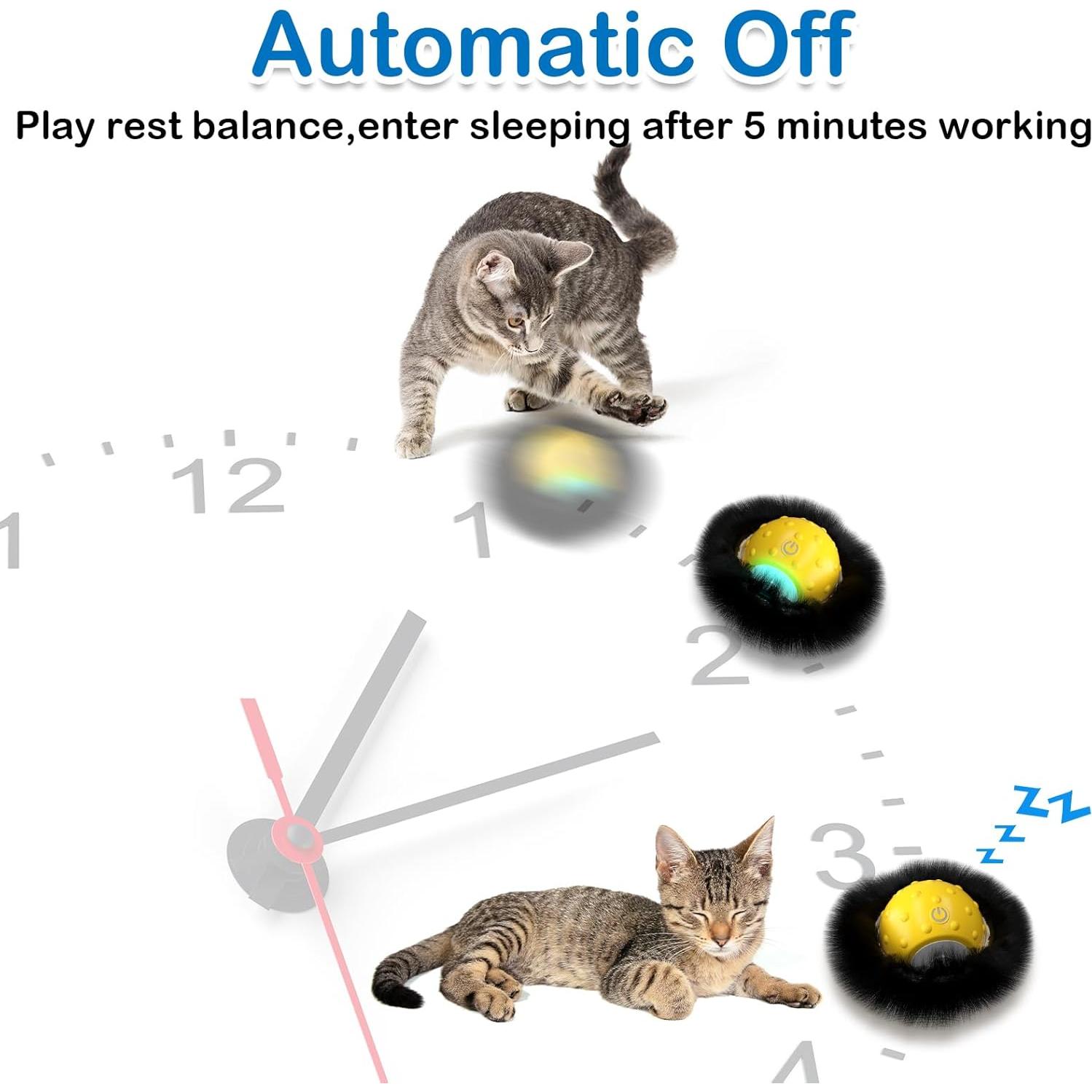 Juguete Interactivo para Gatos LEPLE P62, Recargable, Amarillo