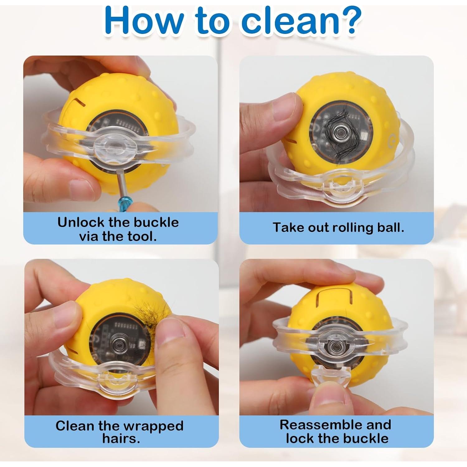 Juguete Interactivo para Gatos LEPLE P62, Recargable, Amarillo