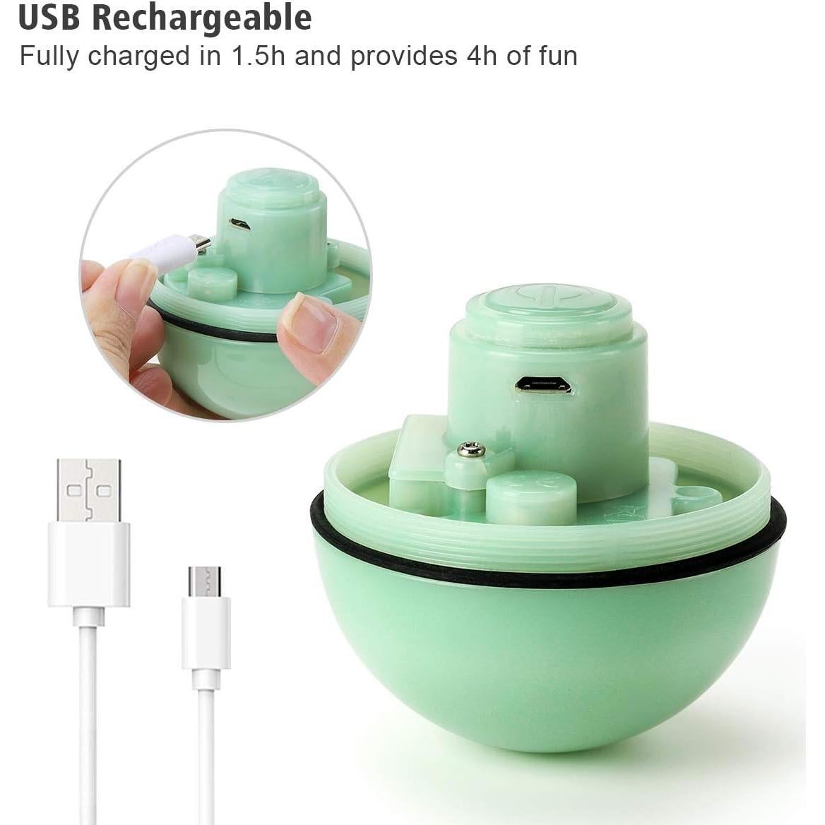 Juguete Interactivo para Gatos WWVVPET Bola LED Recargable