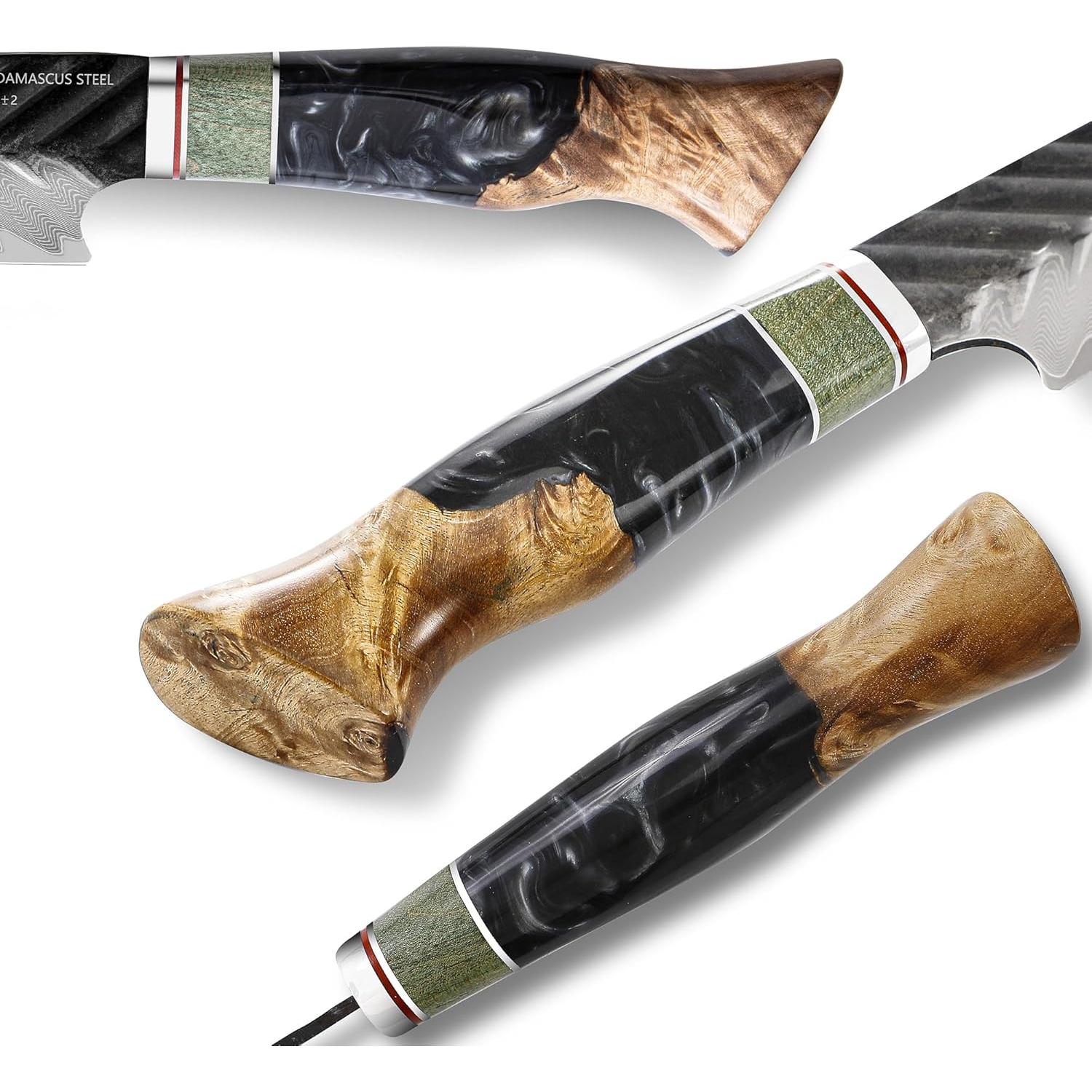 Cuchillo de Utilidad SHANGDAO QILIN 12.19 cm Damasco Forjado