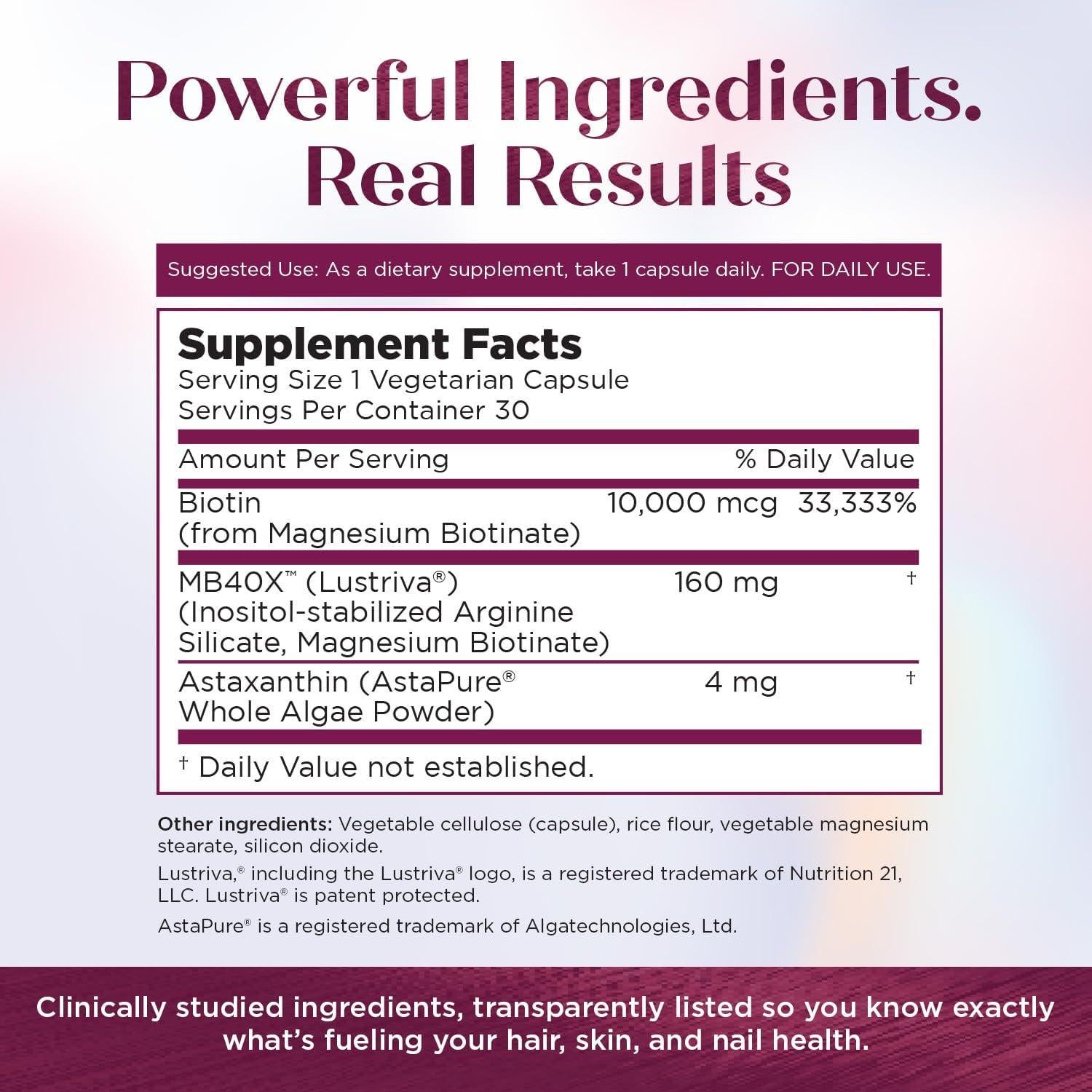 Suplemento MyBiotin ProClinical Purity Products - 30 Cápsulas