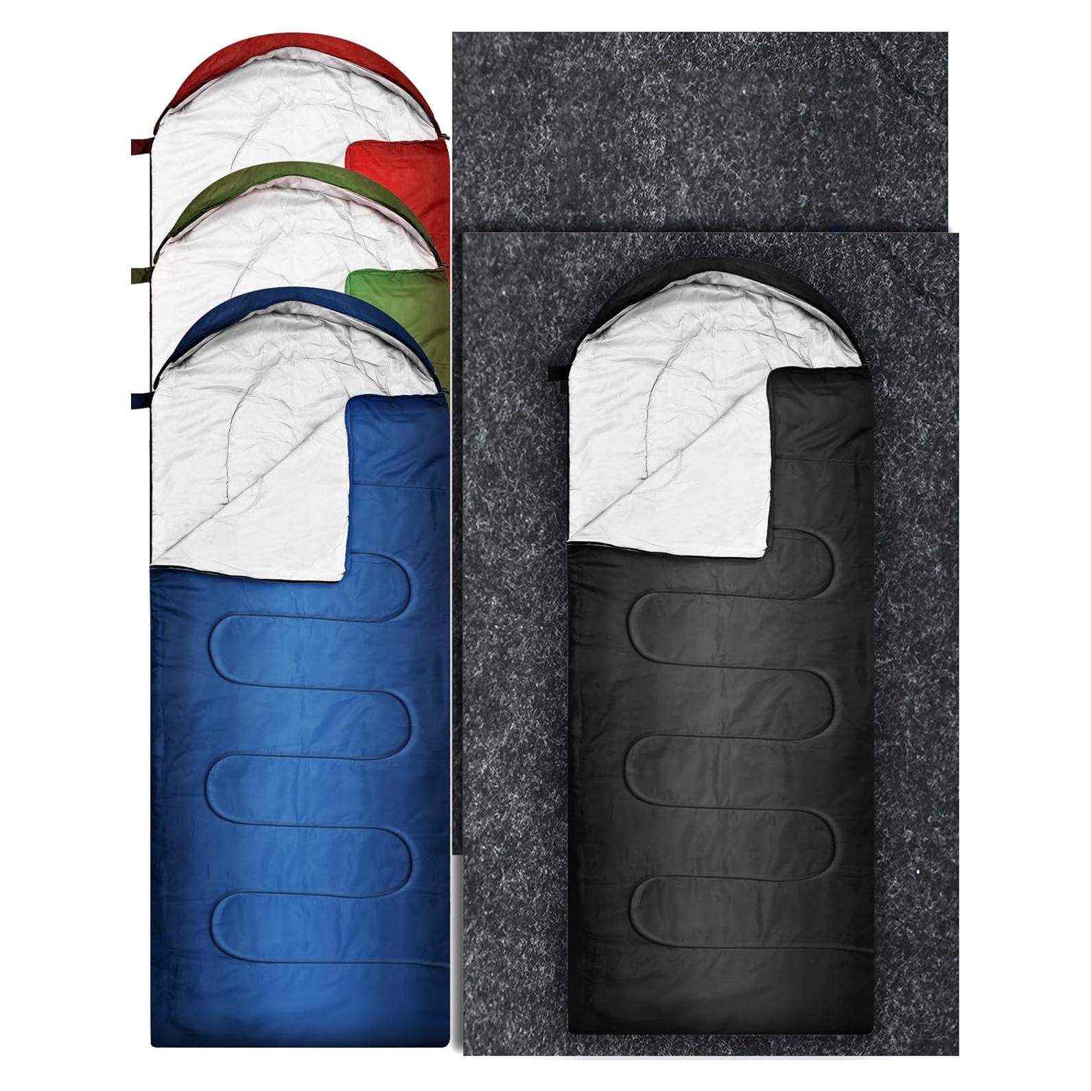 Conjunto de Camping Tranqun: 4 Sacos de Dormir + 2 Alfombras